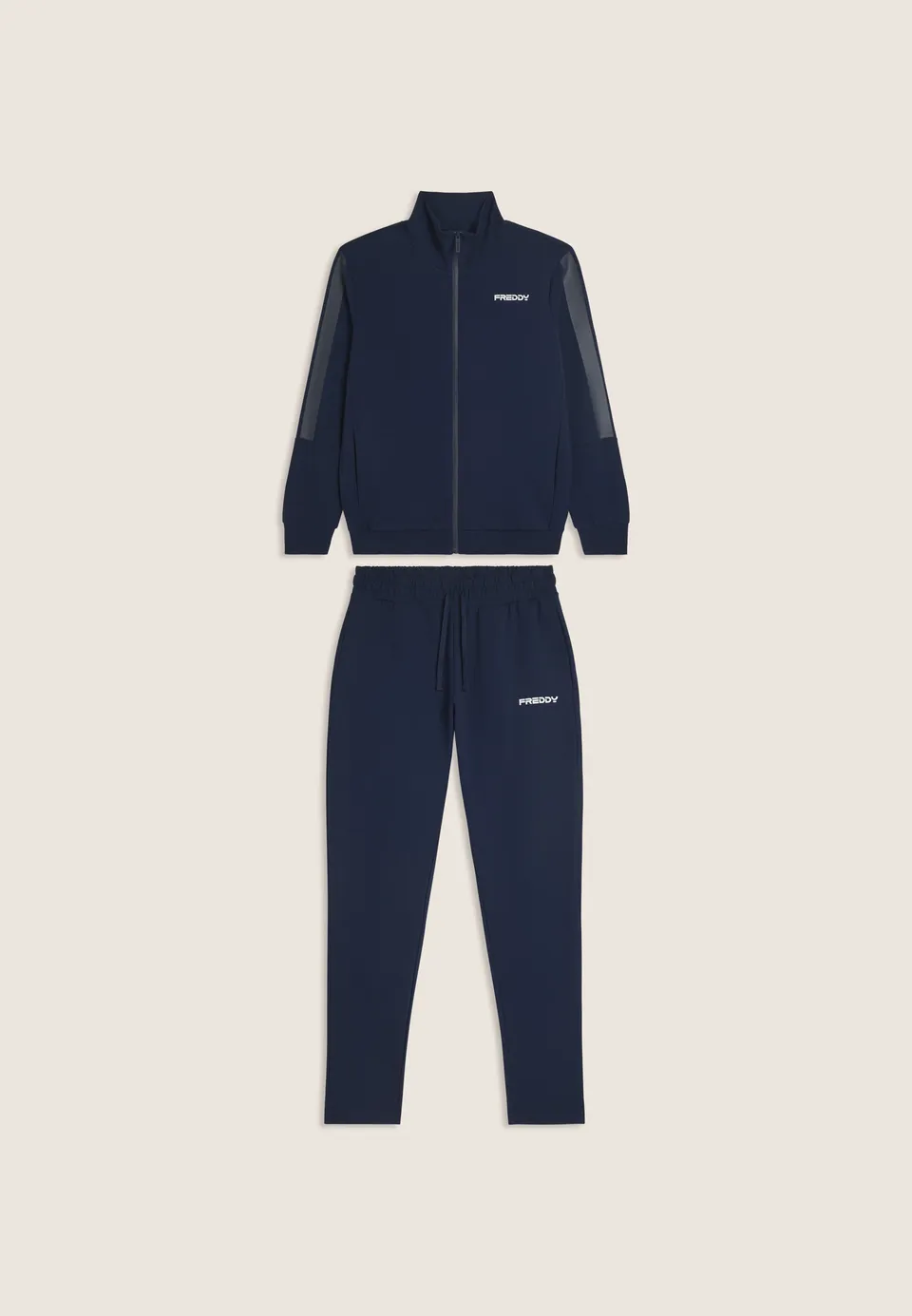 freddy-wr-up-tuta-uomo-full-zip-collo-alto-in-french-terry-con-bande image 1
