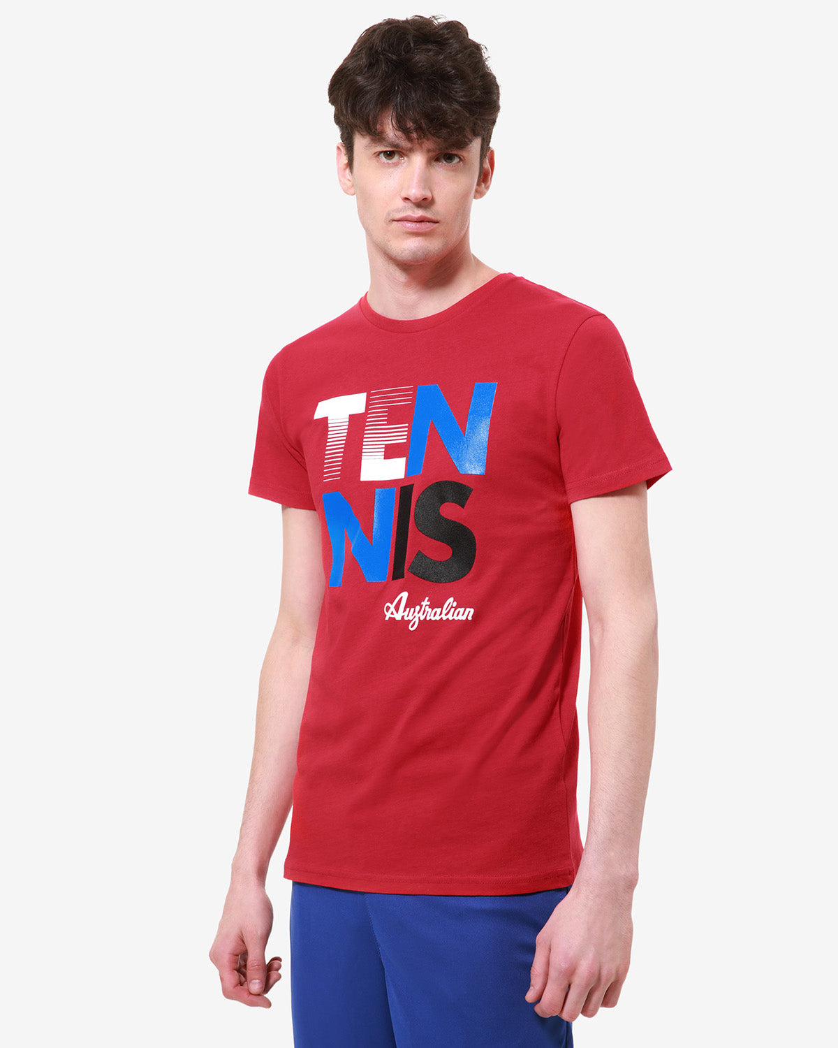 australian-tennis-t-shirt-court-rosso-vivo image 1