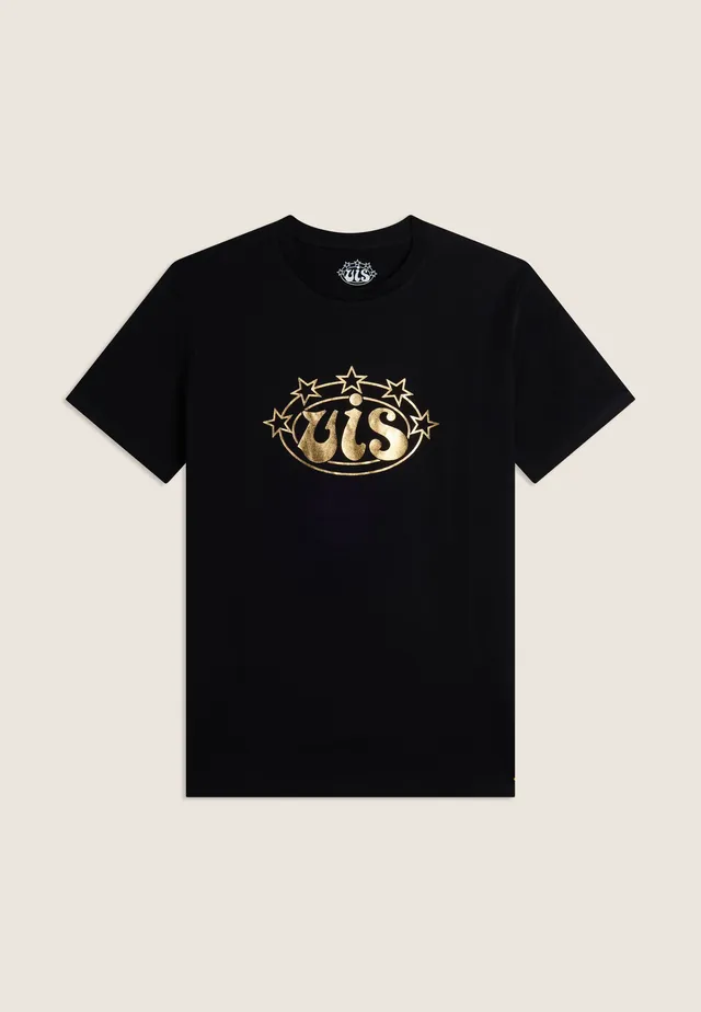 vis-by-freddy-t-shirt-uomo-girocollo-in-cotone-con-logo-oro image 1