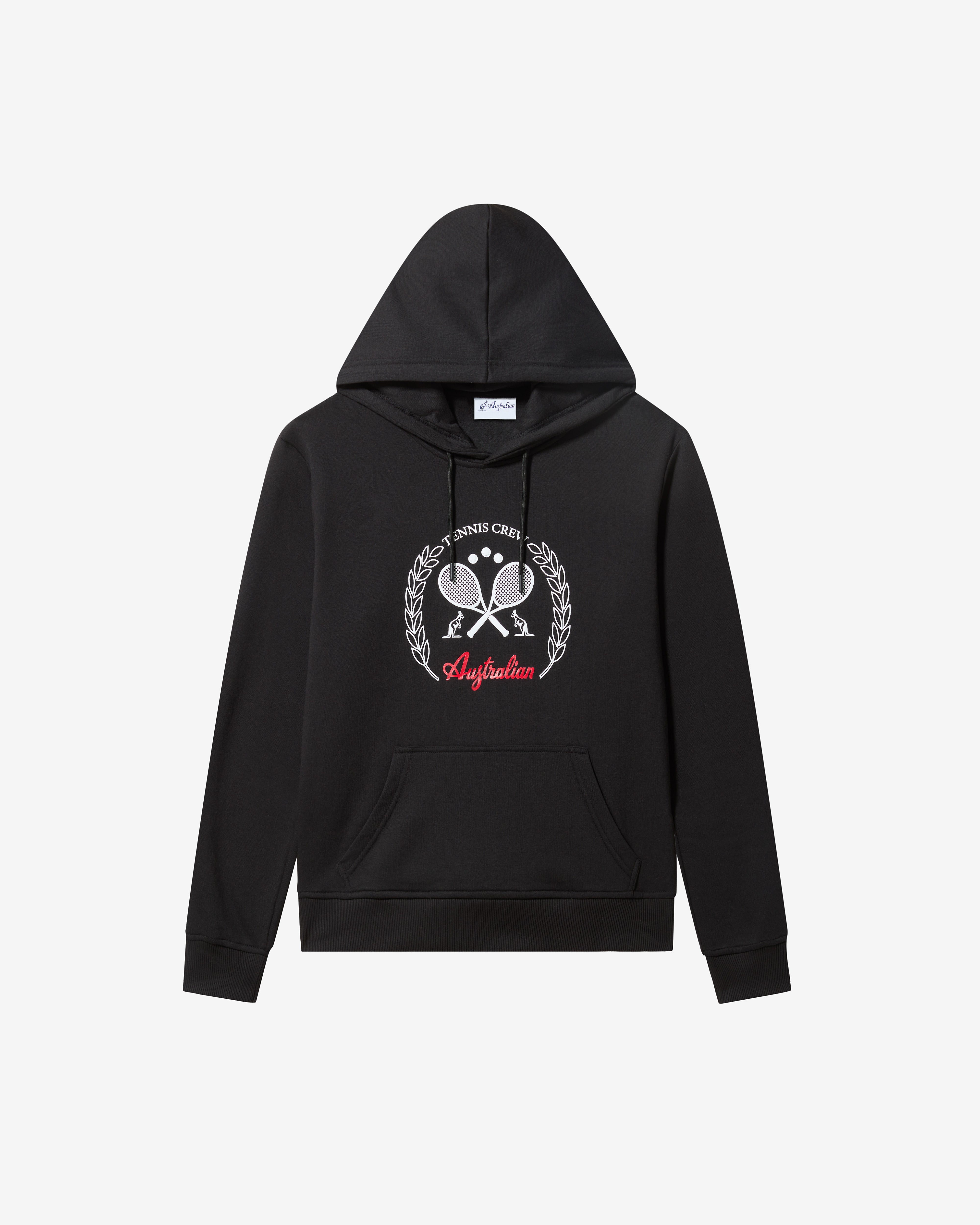 australian-tennis-crew-hoodie-felpa-con-cappuccio-nera image 6