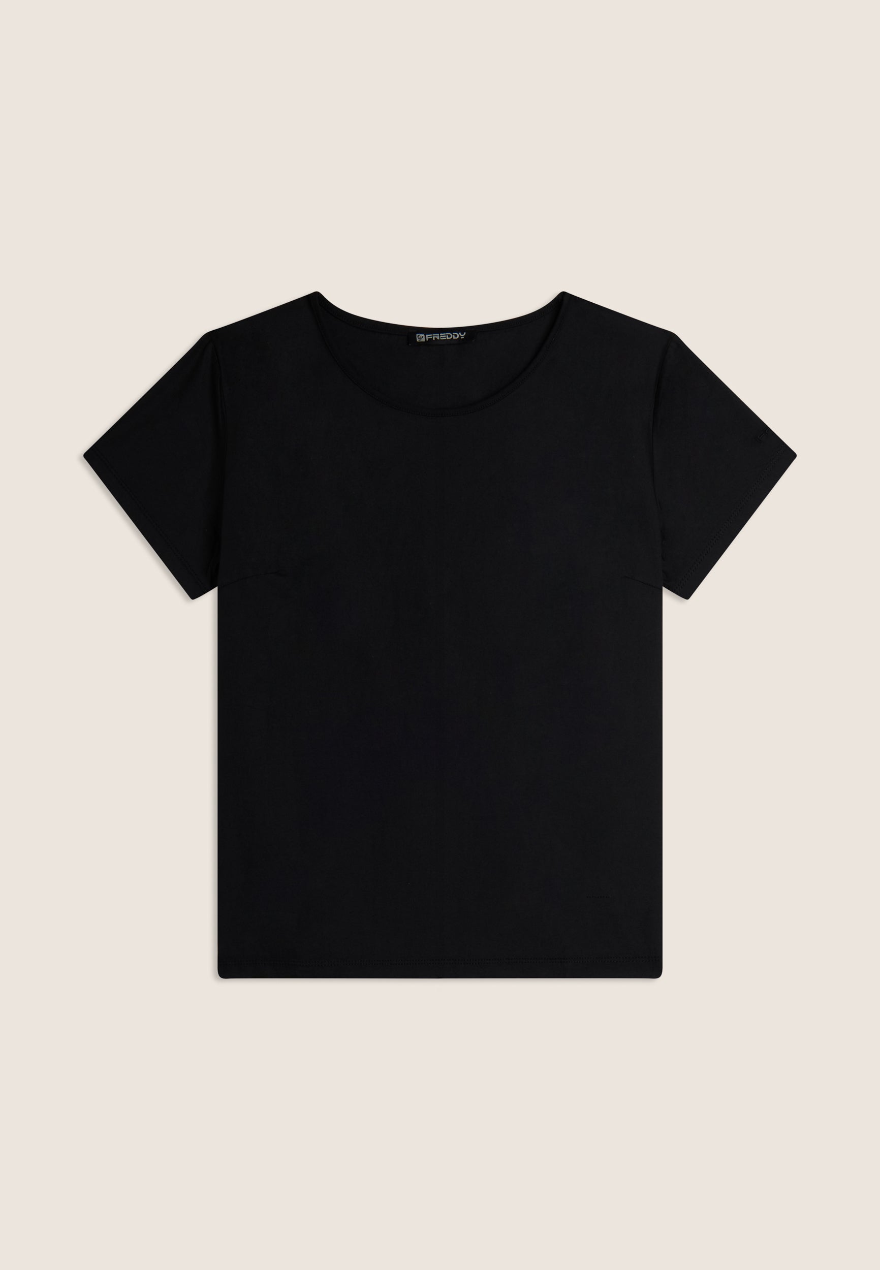 freddy-t-shirt-regular-donna-in-tessuto-stretch-base-cotone image 4