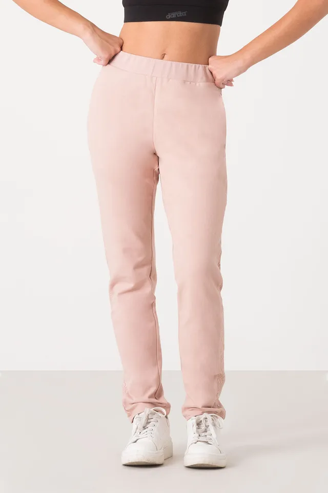 dimensione-danza-pantalone-felpa-stretch-brushed-con-pizzo-pantalone-donna image 1