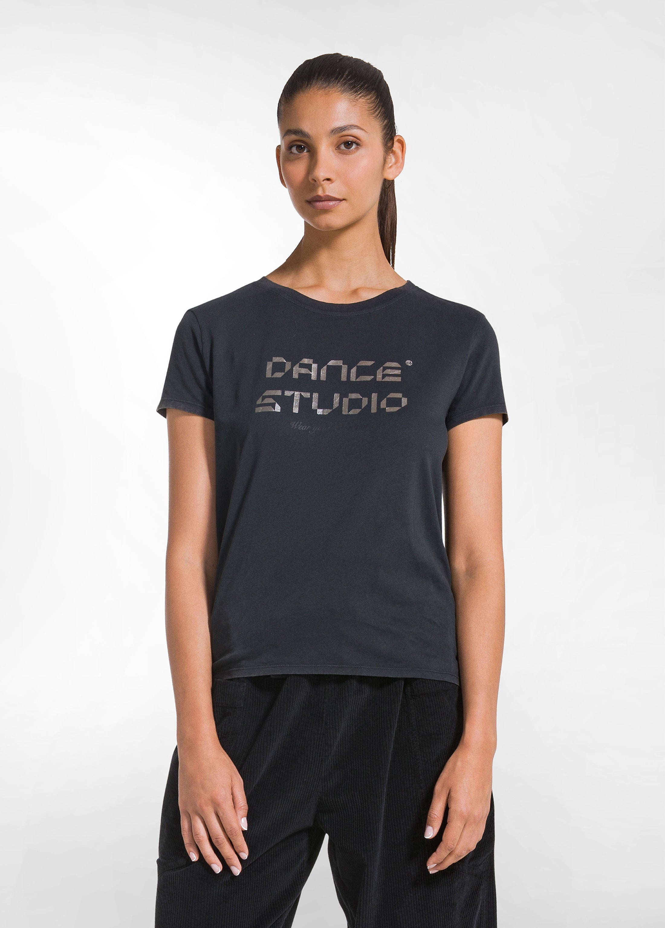 deha-t-shirt-donna-effetto-marmorizzato-in-cotone-organico image 1