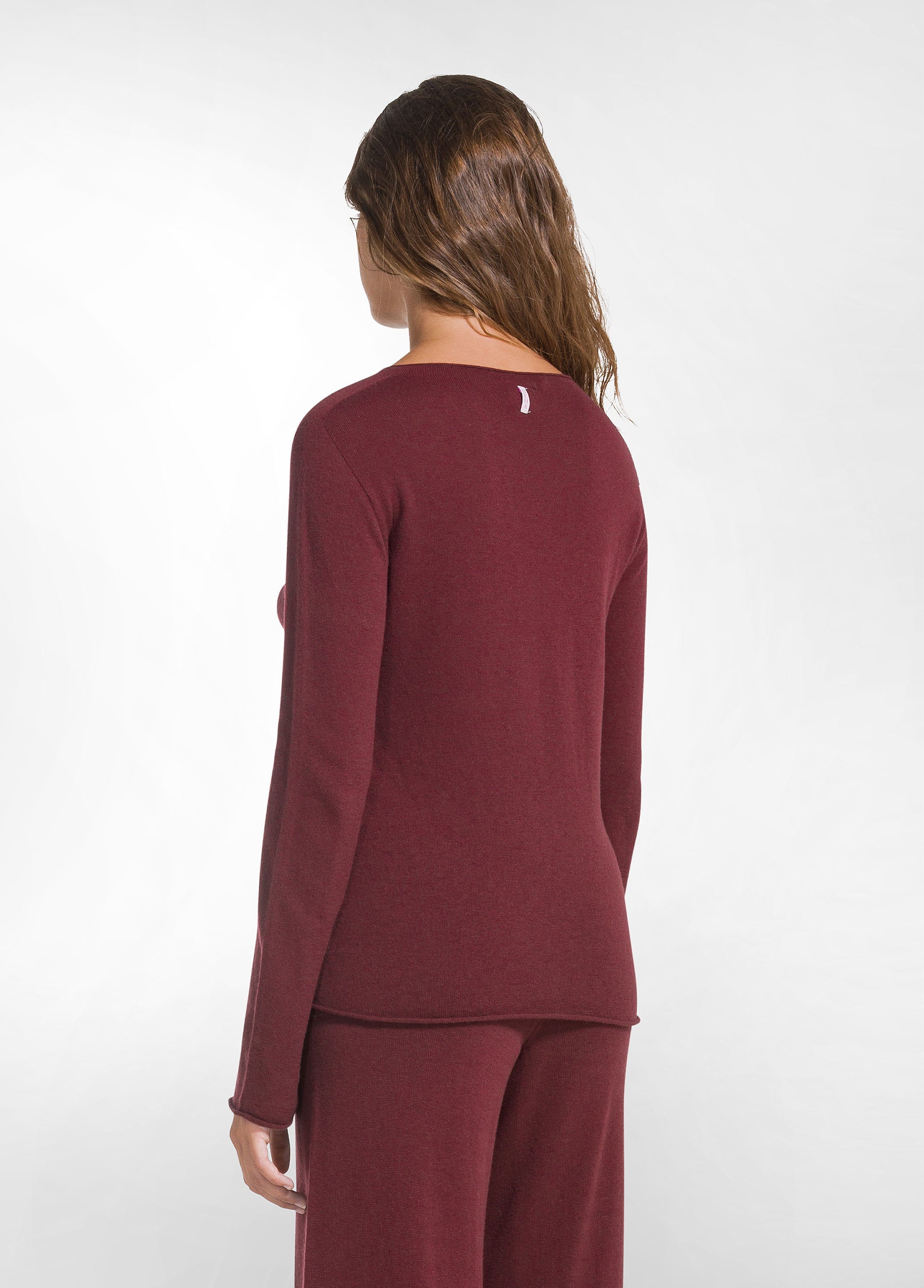 deha-maglia-girocollo-in-lana-leggera-rosso image 2