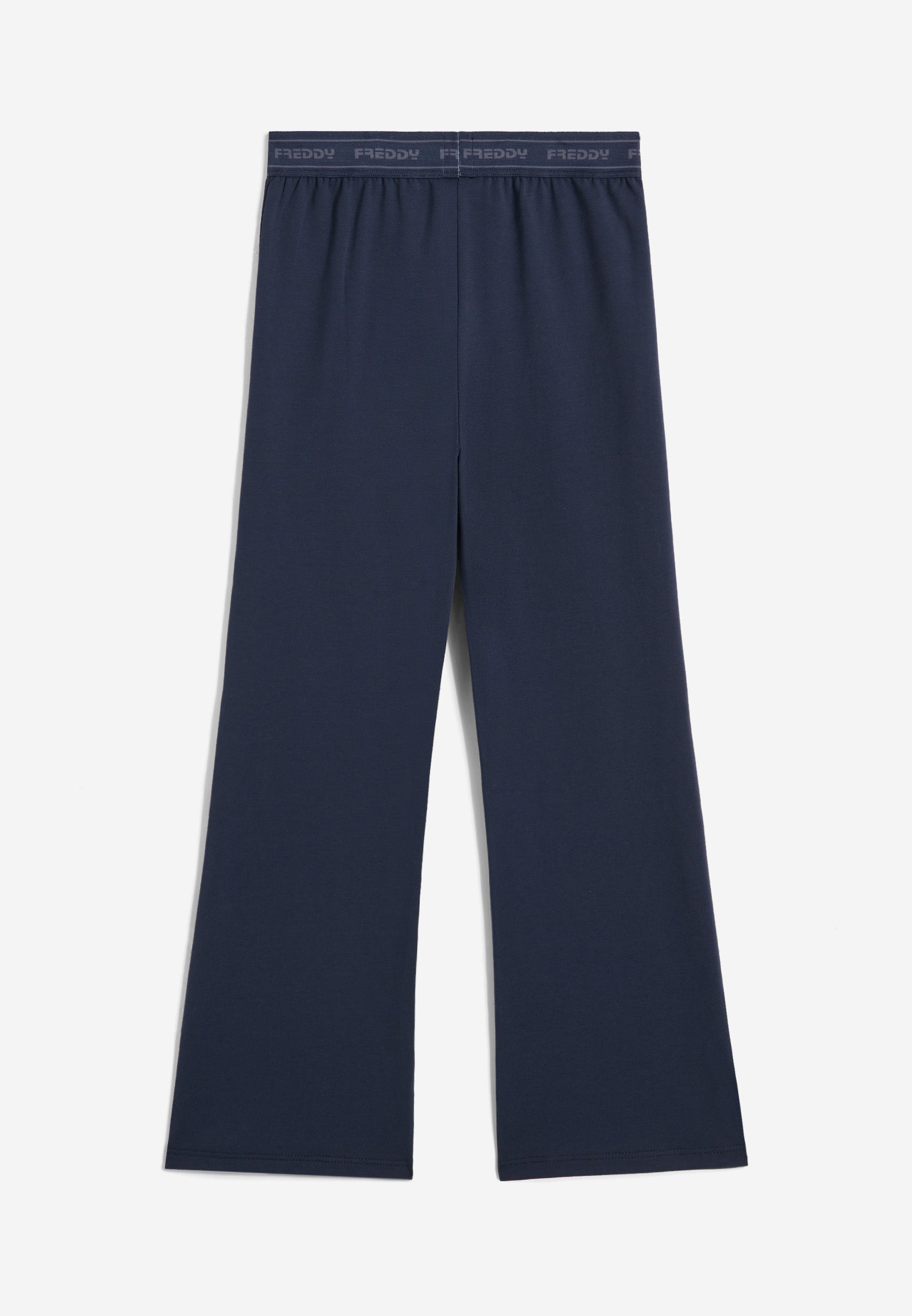 freddy-pantaloni-bambina-fondo-svasato-vita-logata-in-felpa-stretch image 8