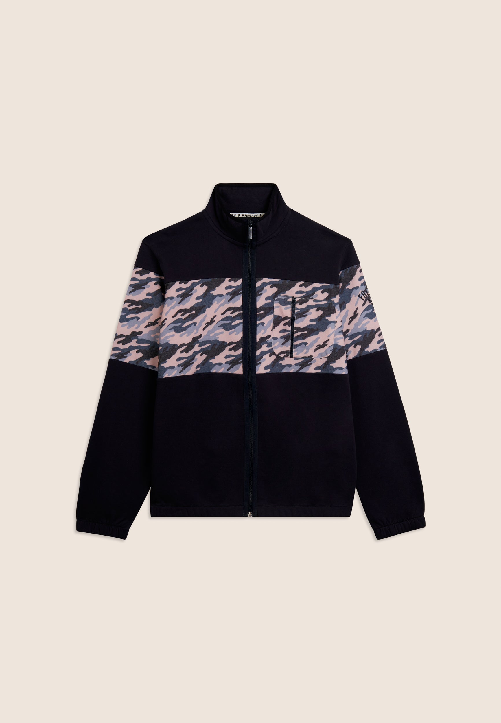 freddy-wr-up-felpa-collo-alto-full-zip-uomo-con-inserto-camouflage image 1