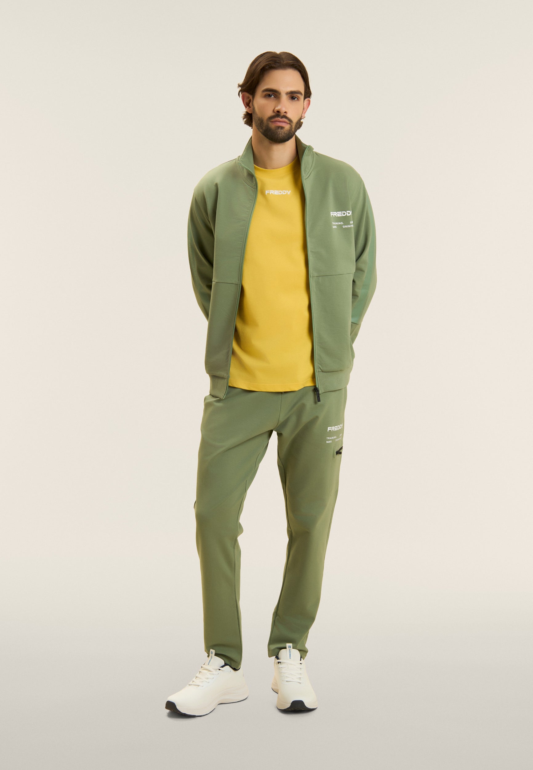 freddy-felpa-uomo-full-zip-con-cappuccio-dettagli-tono-su-tono image 2