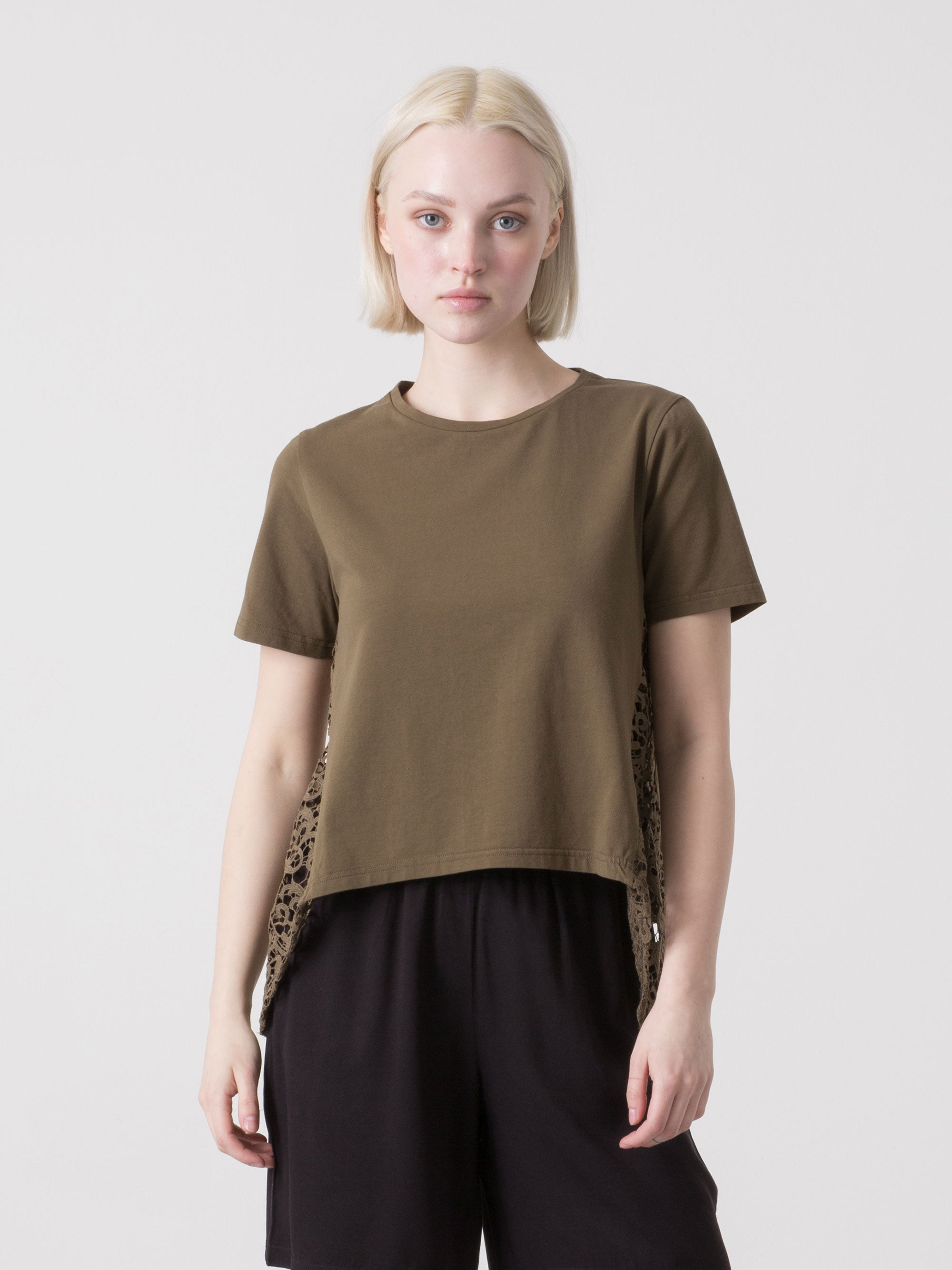 dimensione-danza-t-shirt-donna-in-jersey-stretch-con-inserti-in-pizzo-e-taglio-a image 6
