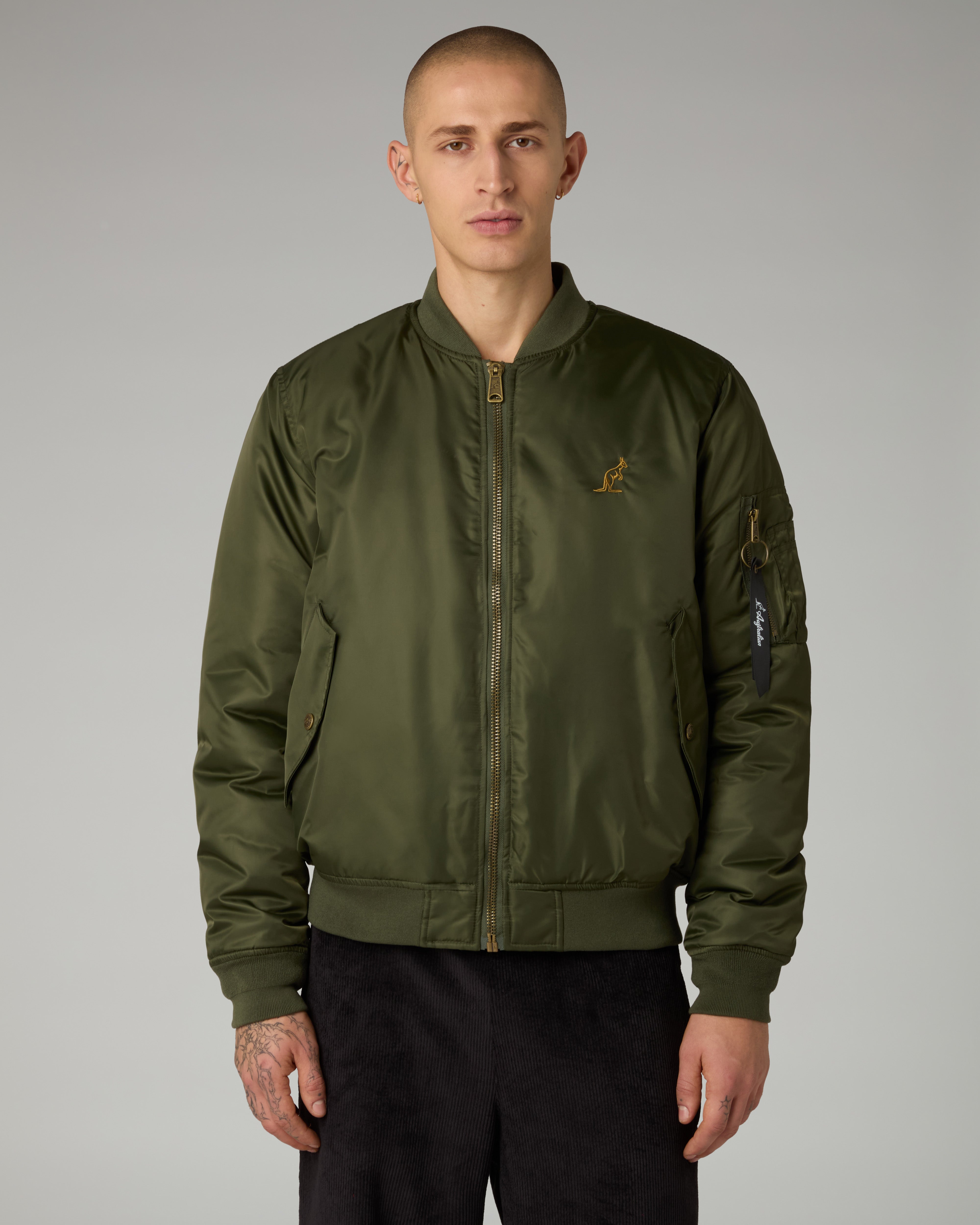 australian-archive-bomber-jacket-bomber-nylon-con-fodera-jacquard image 3
