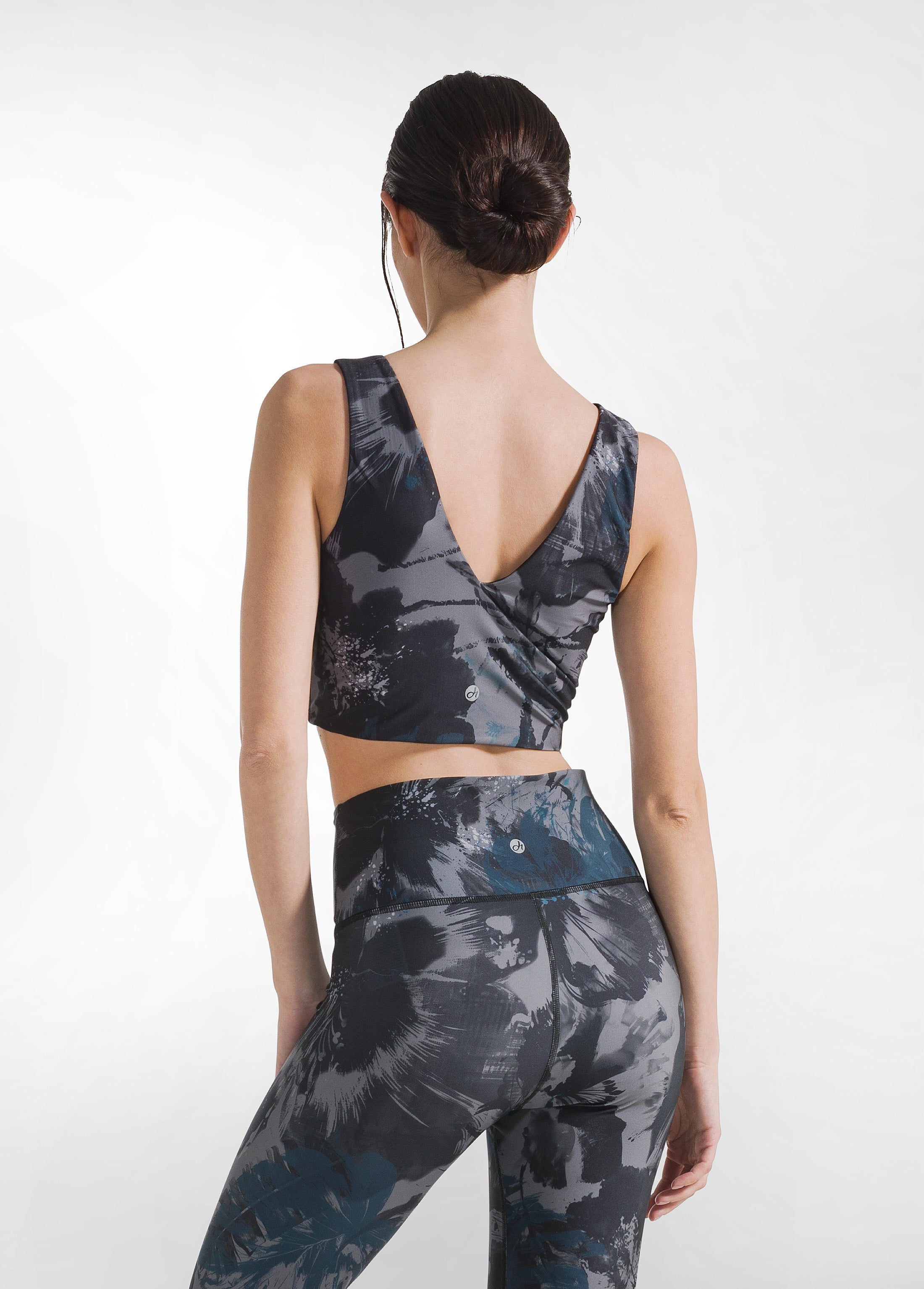 deha-reggiseno-sportivo-in-microfibra-riciclata-stampato-blu image 3