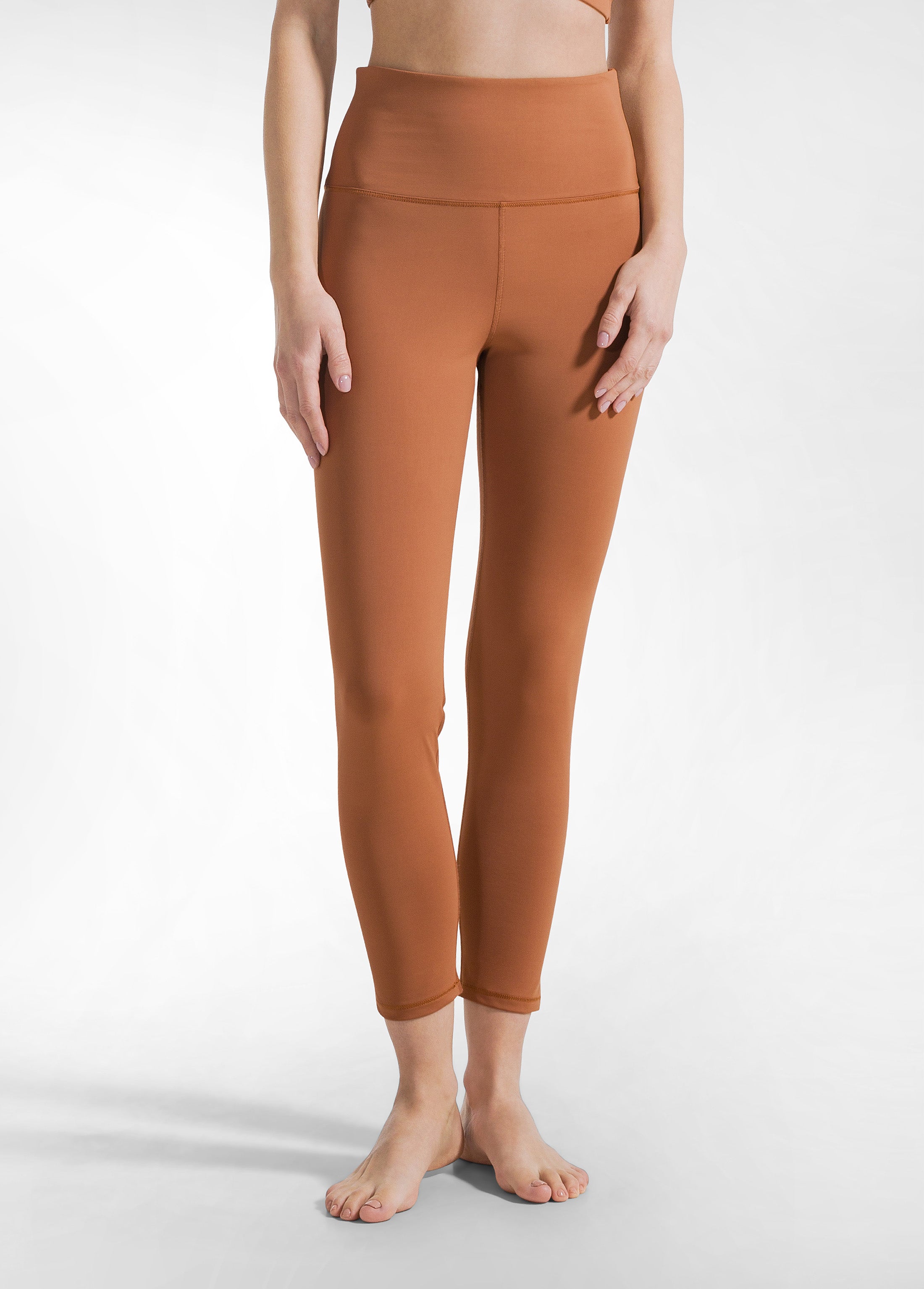 deha-leggings-in-microfibra-riciclata-marrone image 2