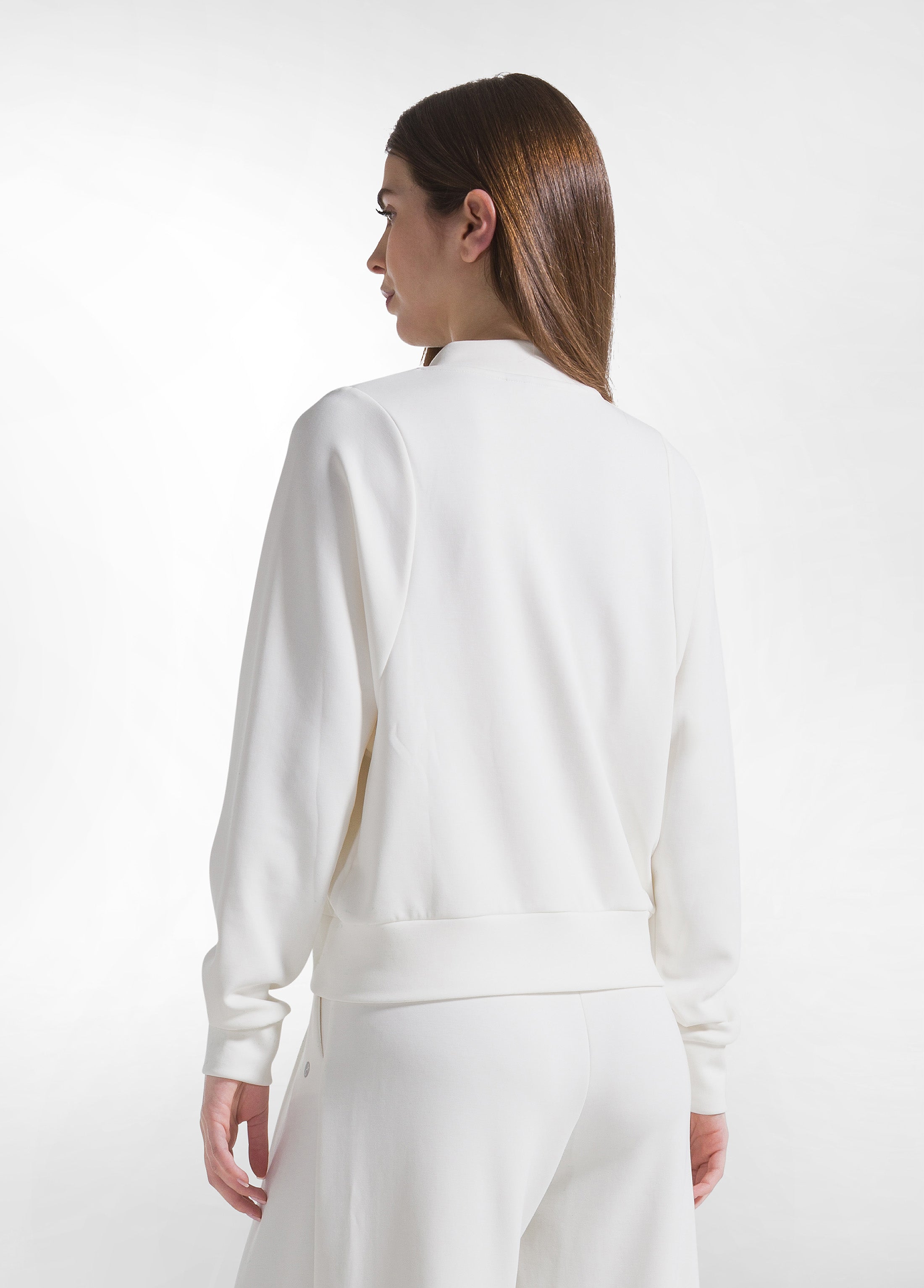 deha-bomber-full-zip-in-modal-soft-touch-bianco image 2