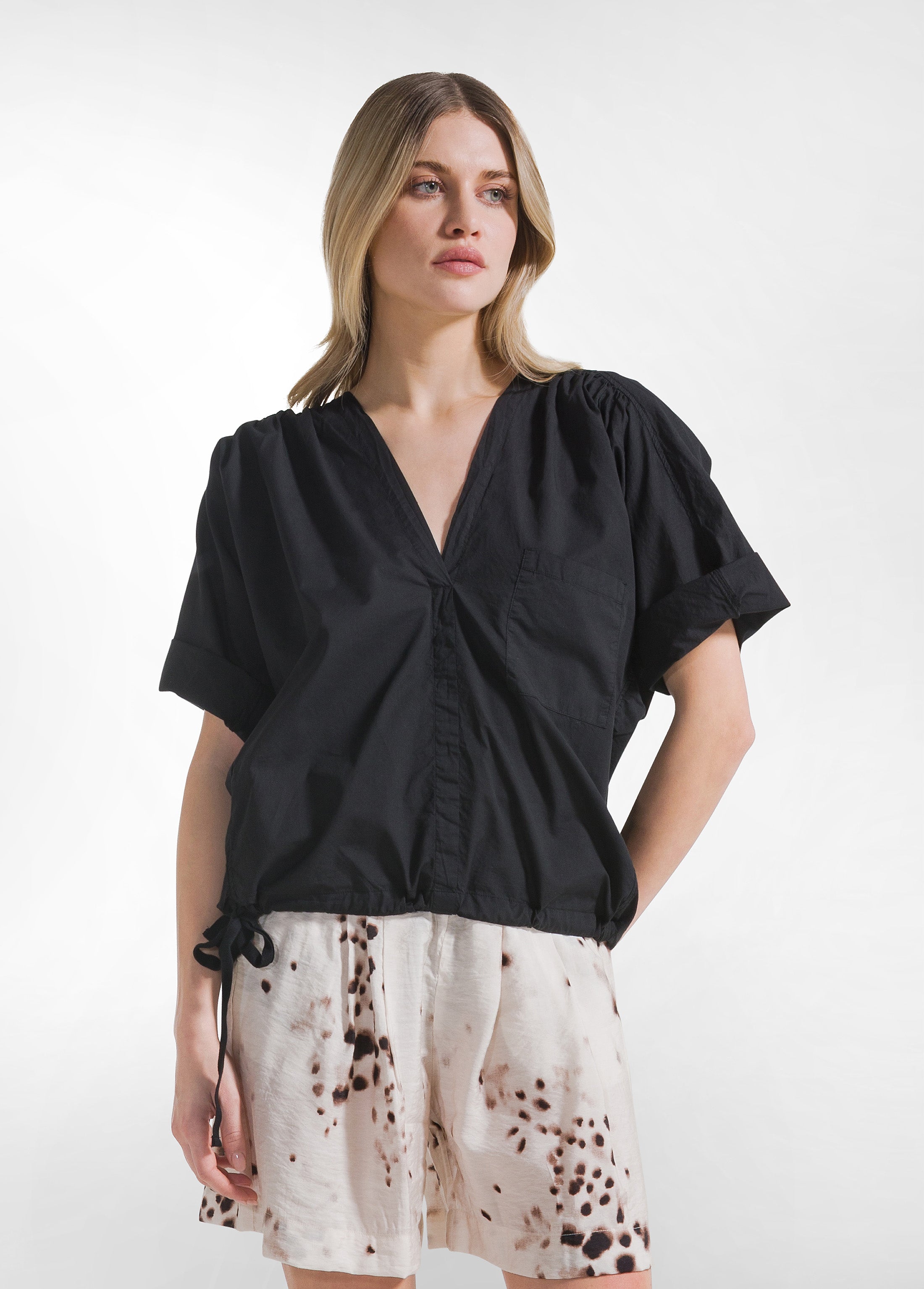 deha-blusa-in-mussola-di-cotone-leggera-nero image 1