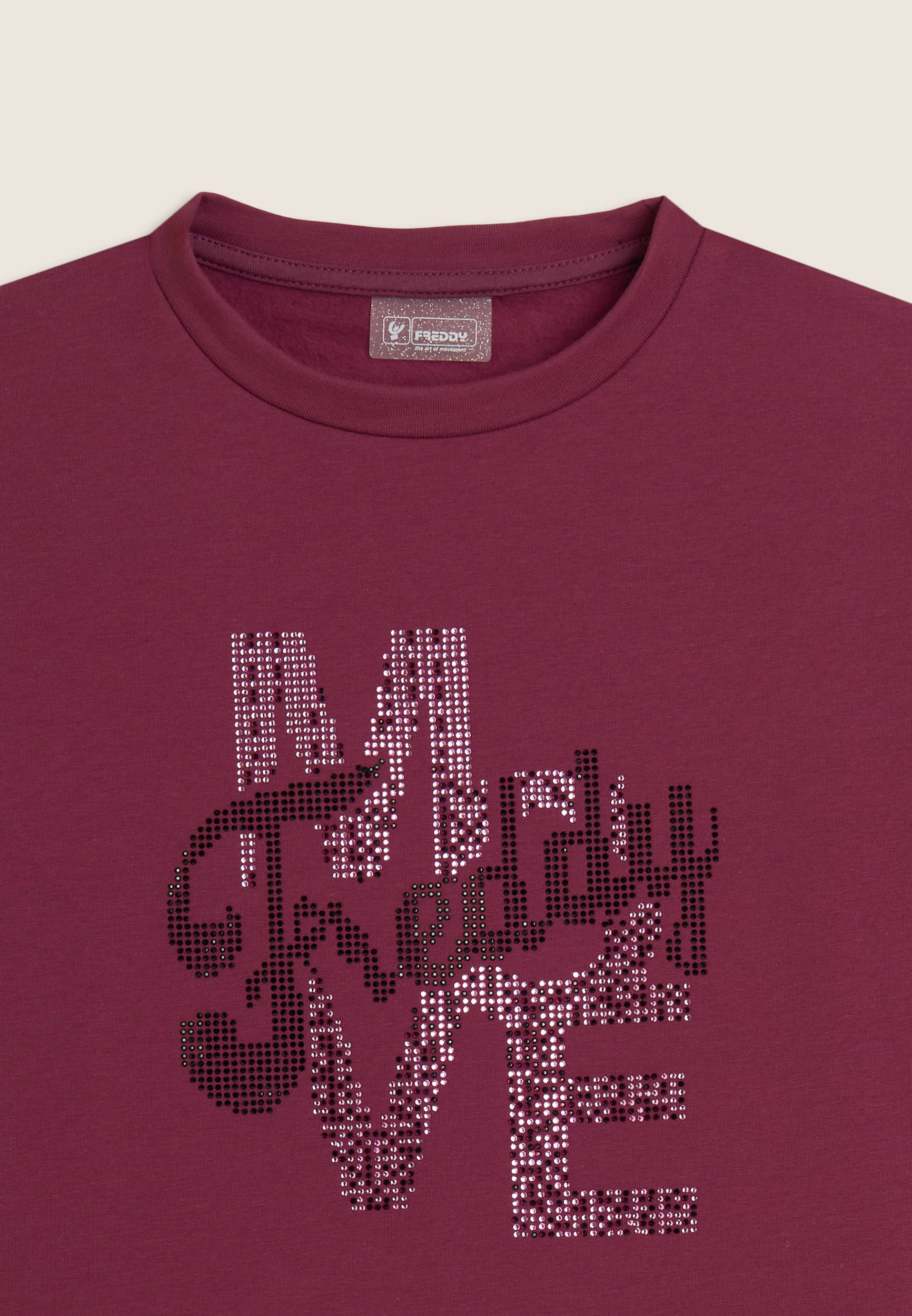 freddy-felpa-junior-girocollo-regular-con-grafica-freddy-move-in-strass image 6