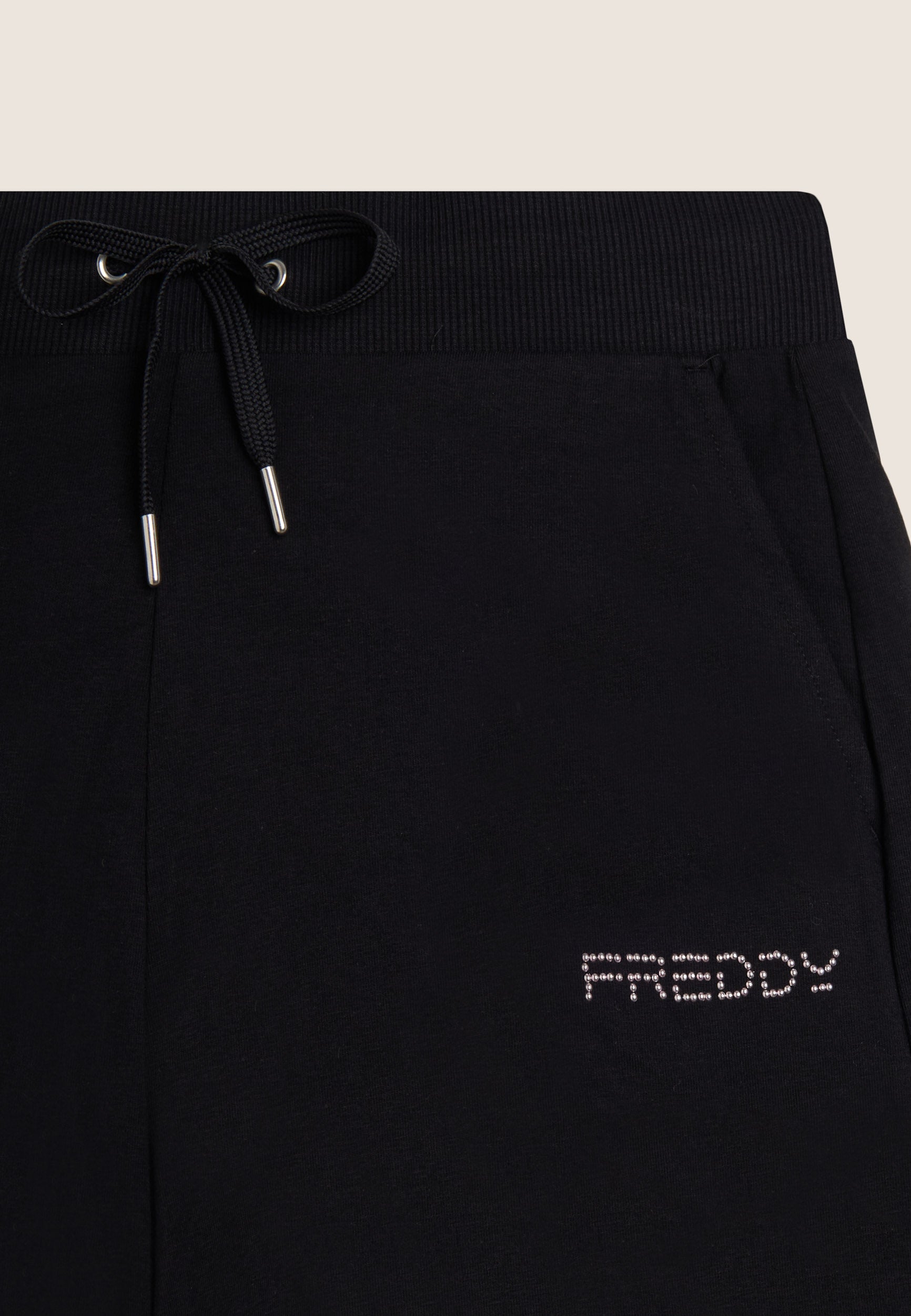 freddy-pantaloncini-sportivi-jersey-cotone-con-coulisse-e-logo-shorts-donna image 8