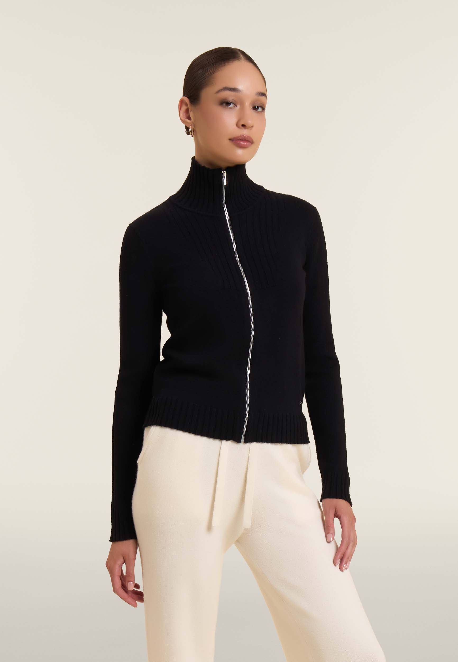 freddy-maglia-collo-a-camicia-slim-fit-con-zip-e-costina image 1