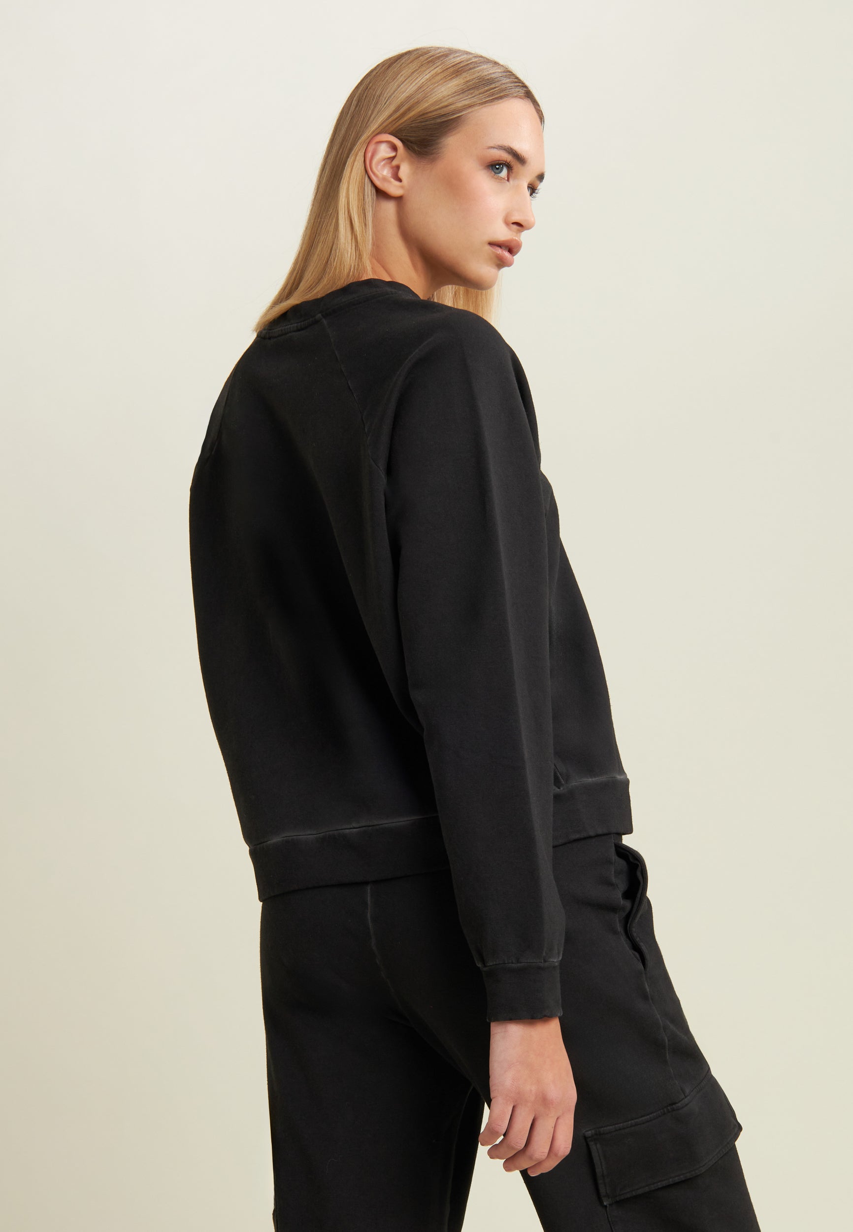 freddy-felpa-cropped-comfort-fit-cold-dyed-nera-donna image 3