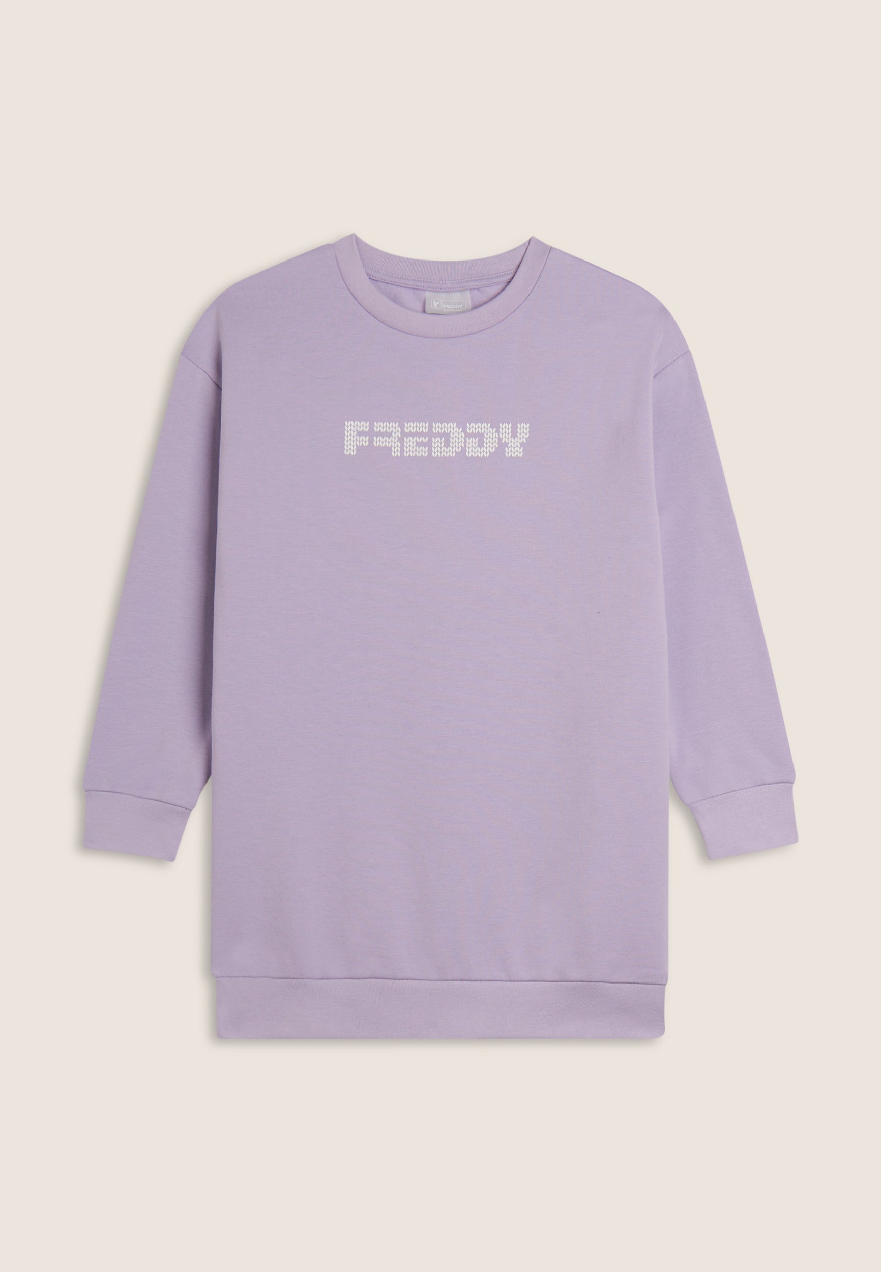 freddy-felpa-maxi-bambina-girocollo-logo-tricot image 4