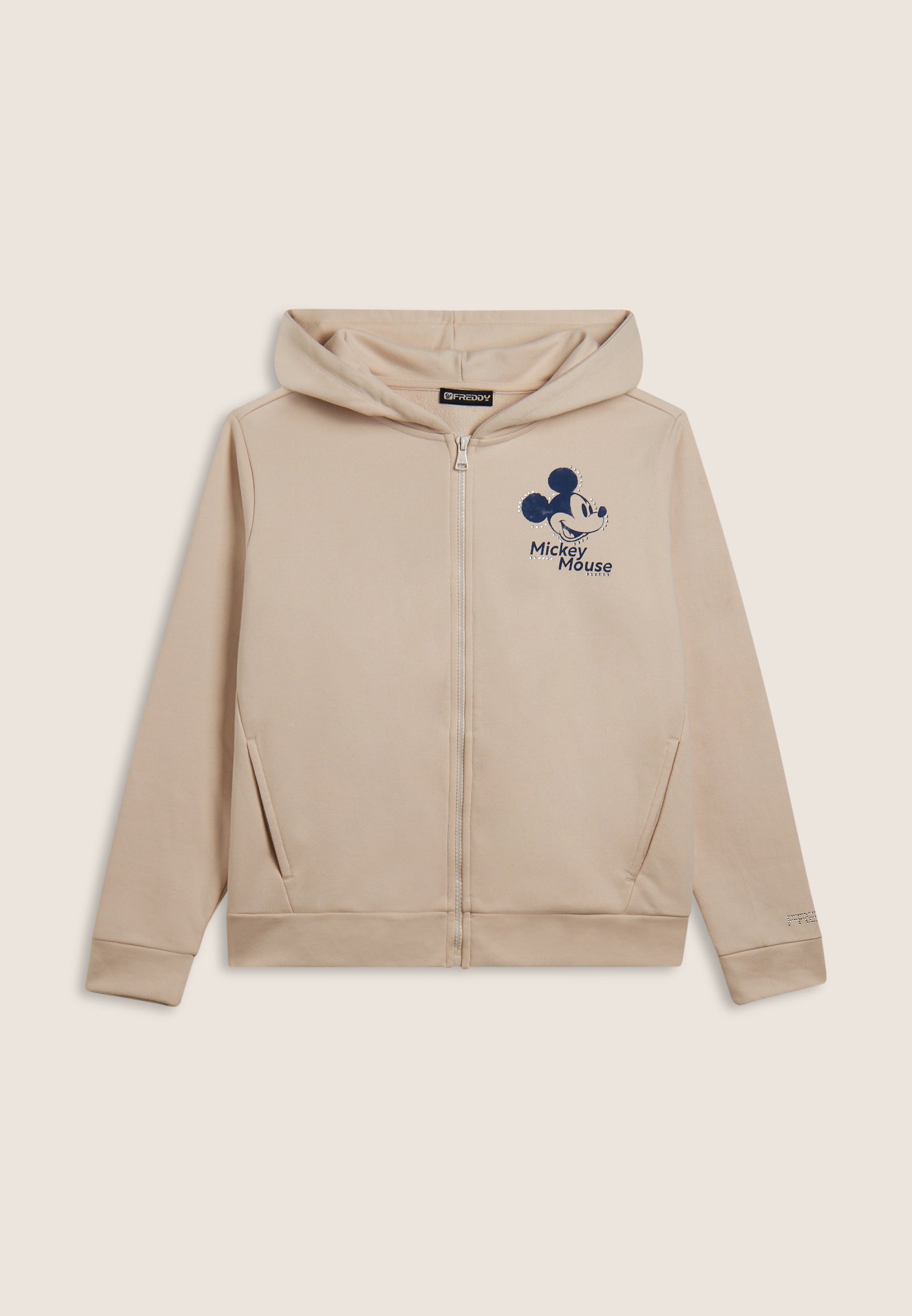 freddy-felpa-donna-full-zip-con-cappuccio-e-grafica-mickey-mouse image 6