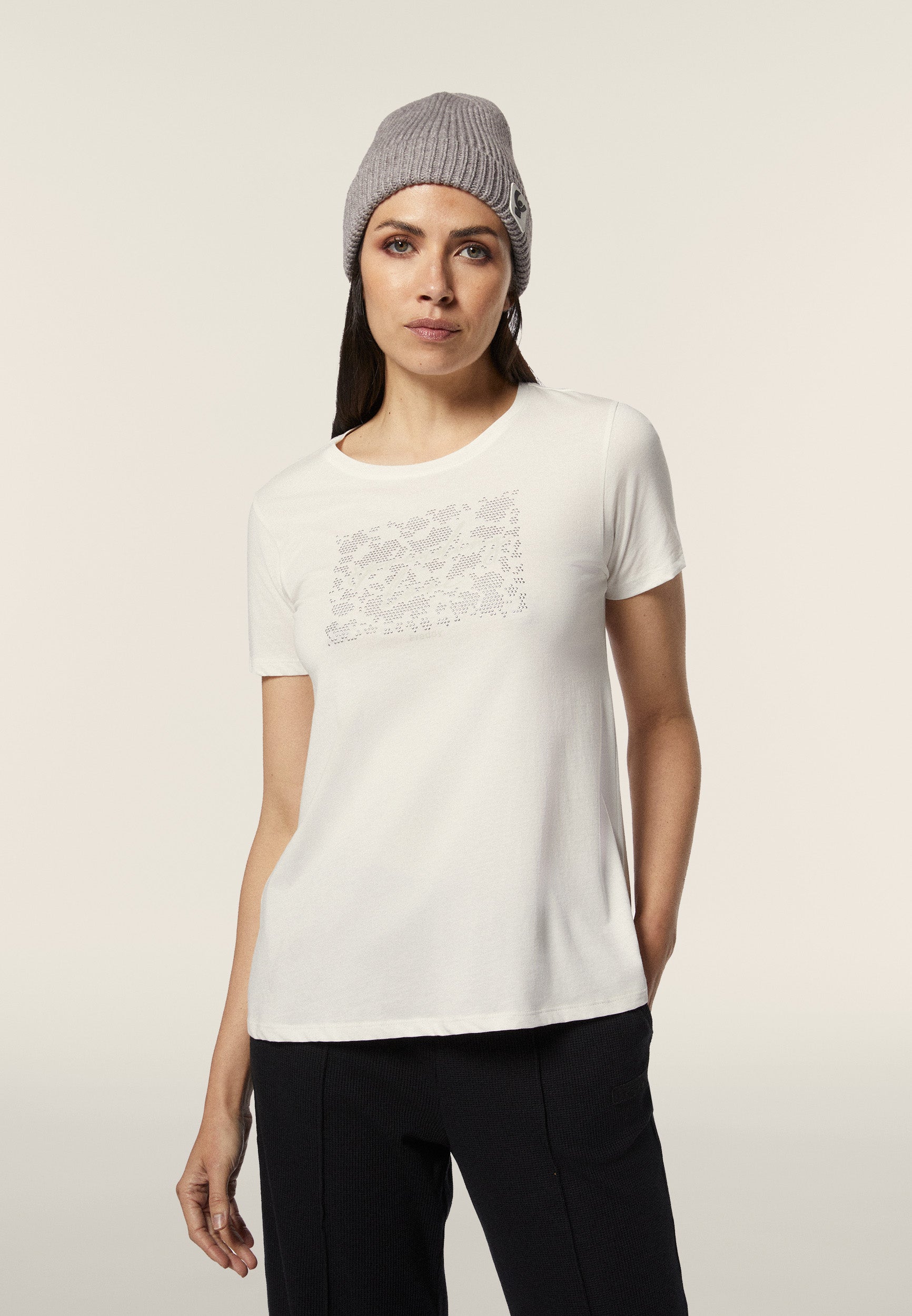 freddy-t-shirt-donna-comfort-fit-jersey-cotone-pima-con-strass image 8