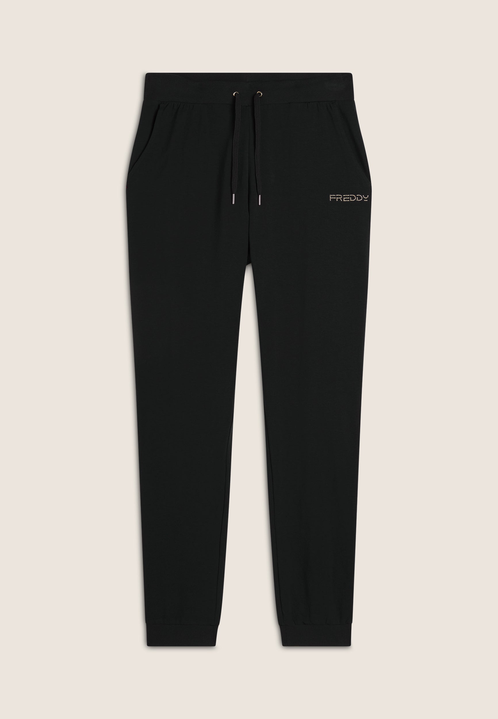freddy-pantaloni-in-jersey-heavy-jersey-stretch-con-fondo-a-polsino-in-costina-w image 8
