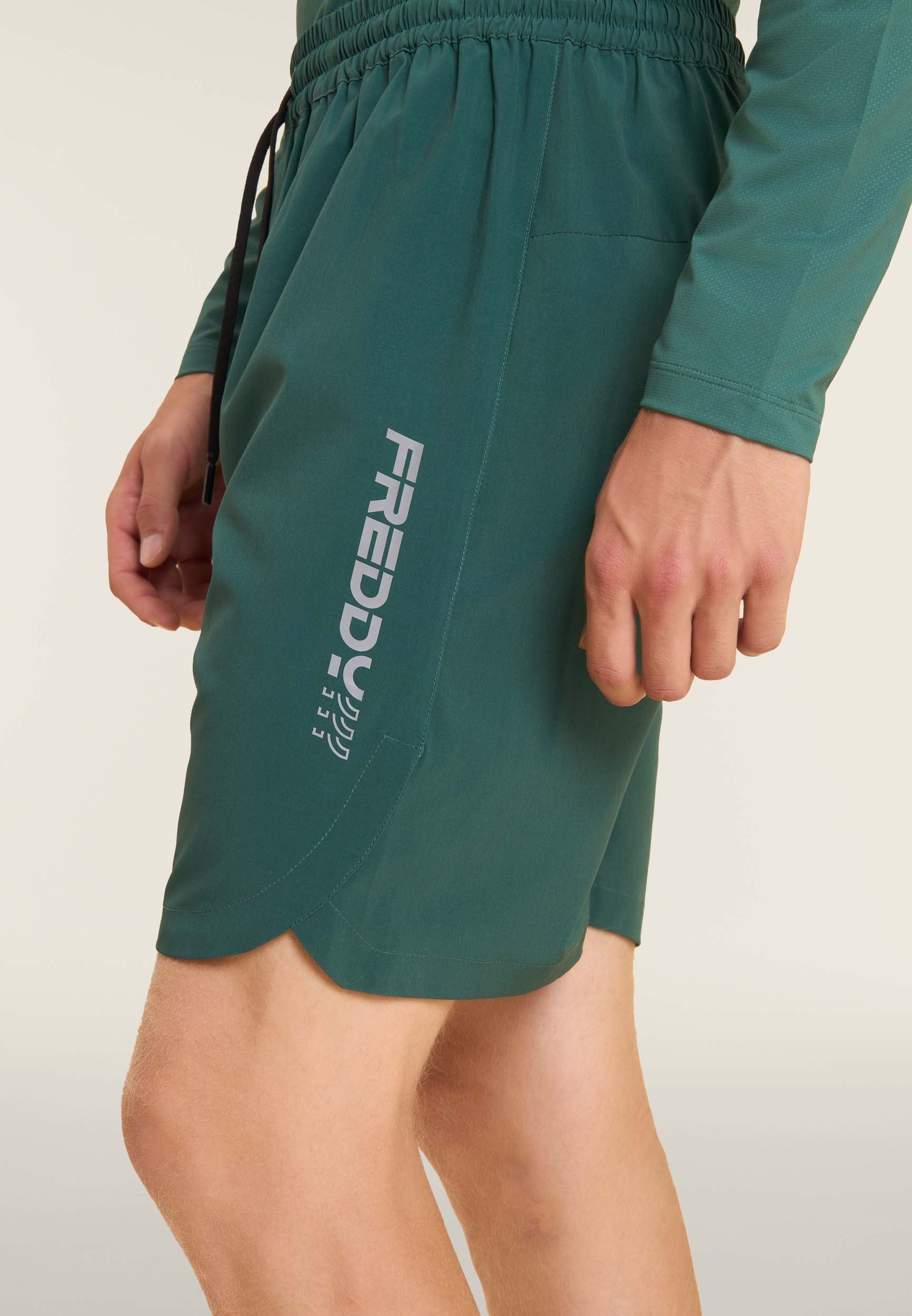 freddy-shorts-slim-da-uomo-con-tasche-zip-e-coulisse-in-vita image 4