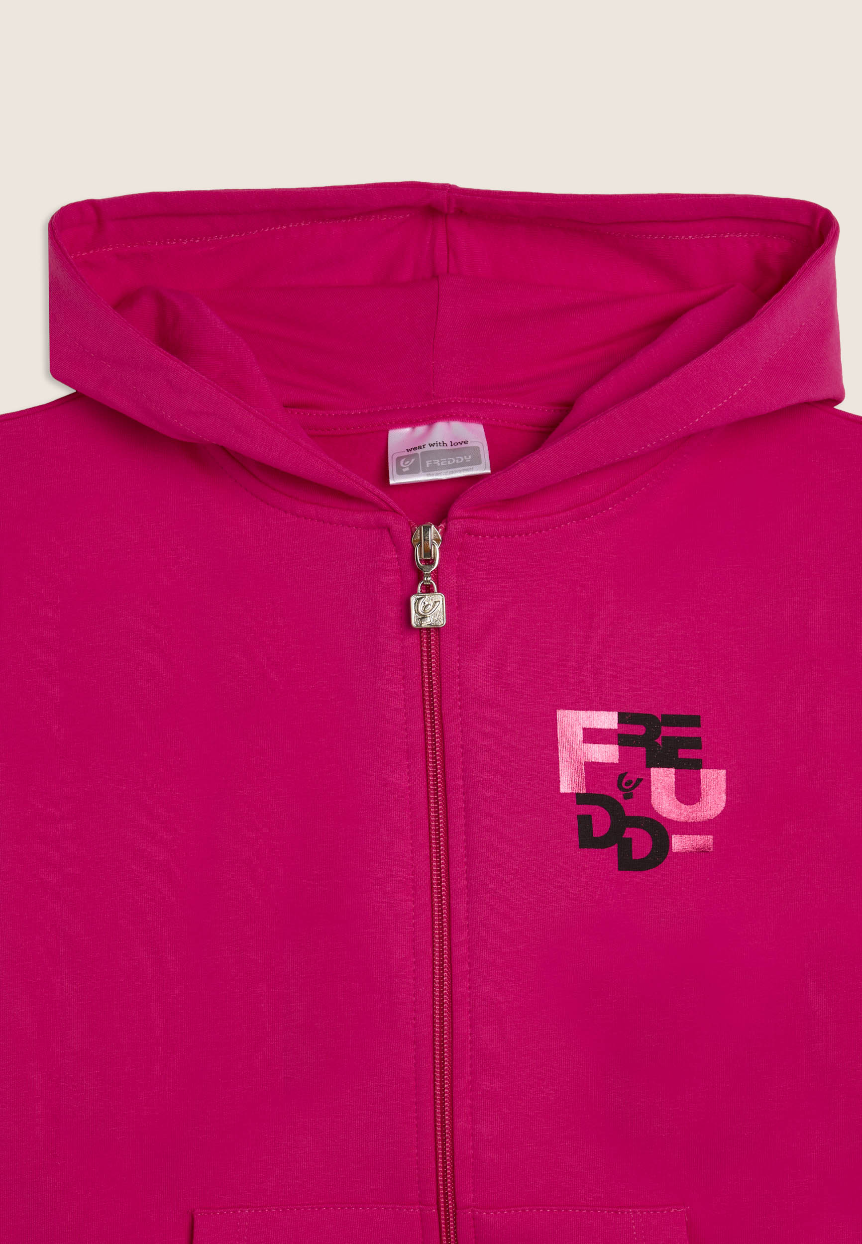 freddy-felpa-junior-oversize-full-zip-con-cappuccio-e-grafica-freddy image 3