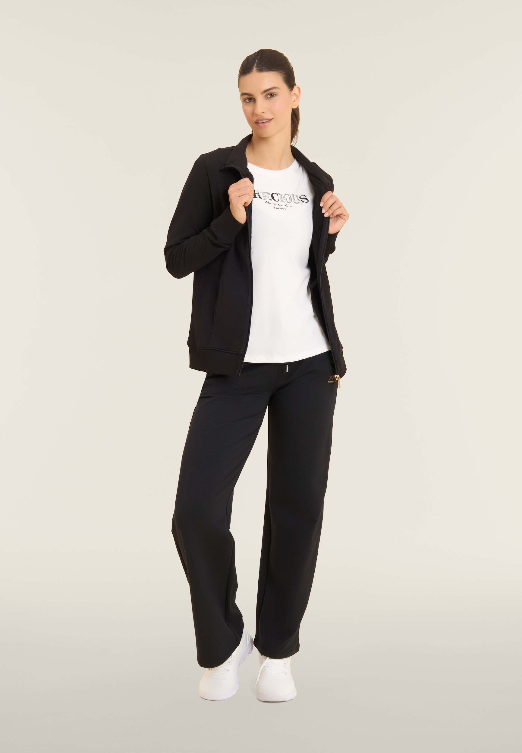 freddy-pantaloni-wide-leg-donna-con-logo-in-strass-bicolore image 2