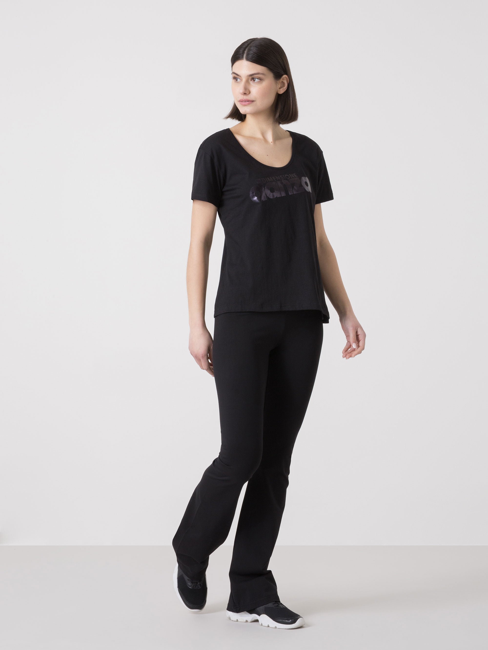 dimensione-danza-t-shirt-donna-in-cotone-con-logo-frontale image 7