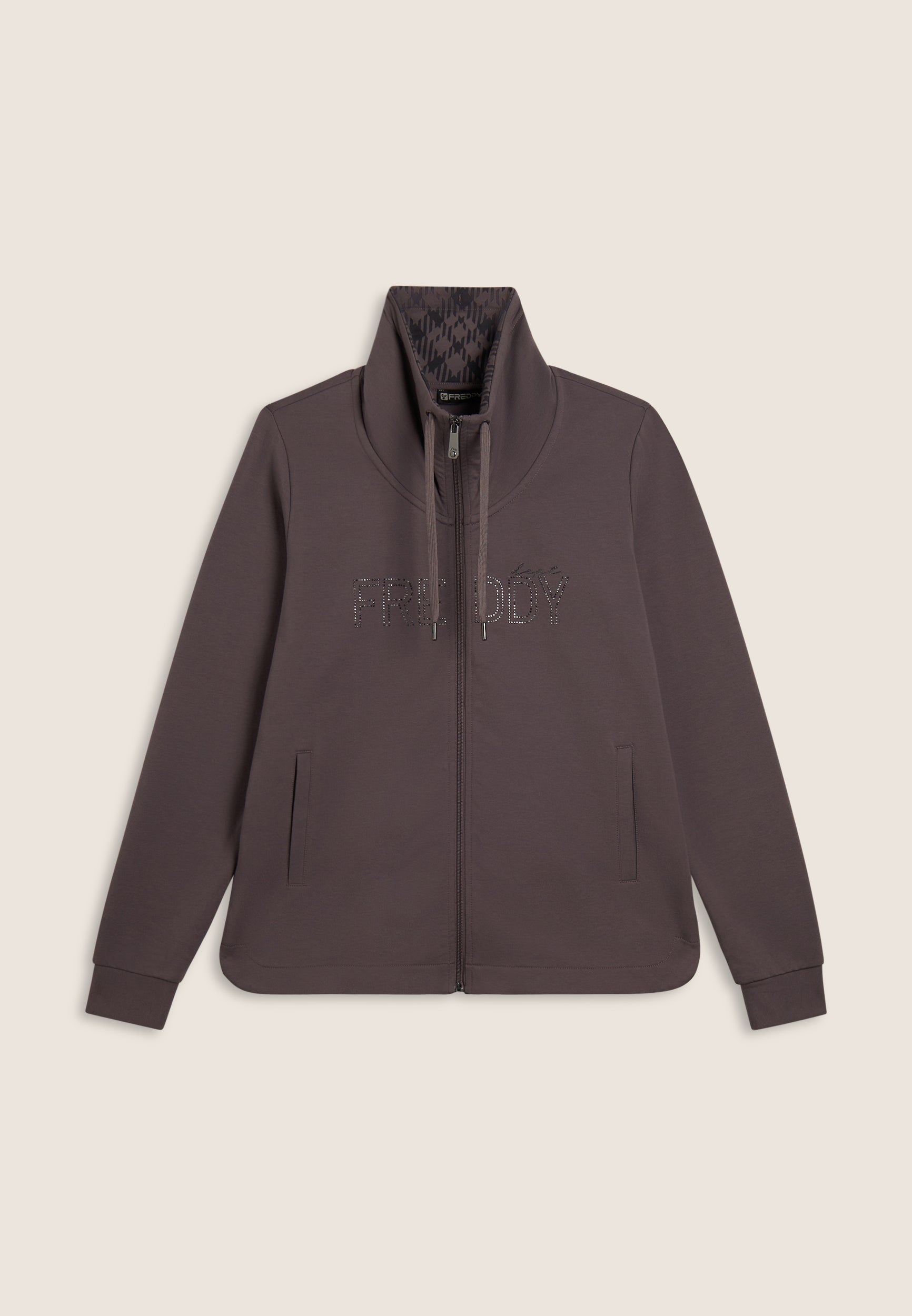 freddy-felpa-donna-full-zip-collo-alto-fondo-asimmetrico image 6