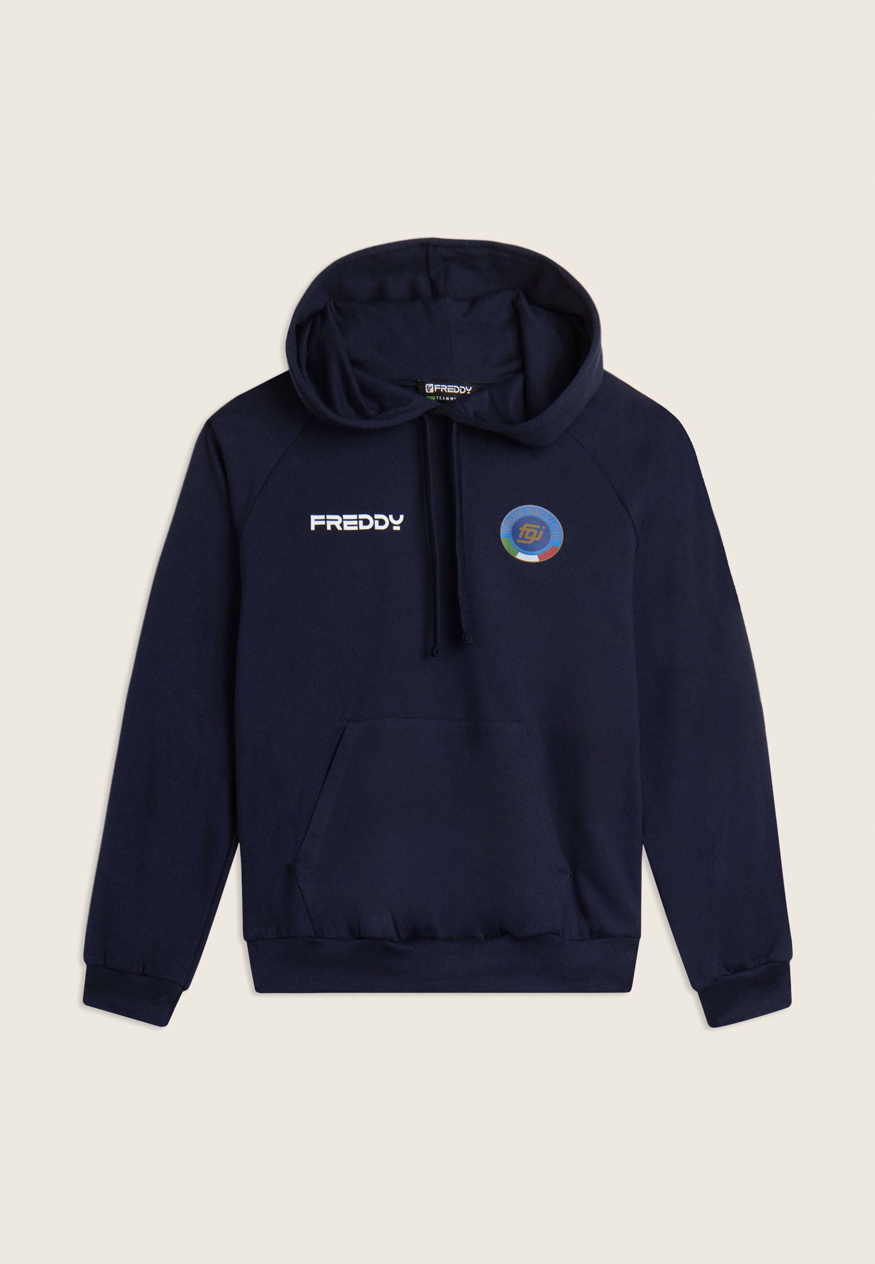 freddy-felpa-unisex-con-cappuccio-maxi-logo-fgi-federazione-ginnastica-d-italia image 1