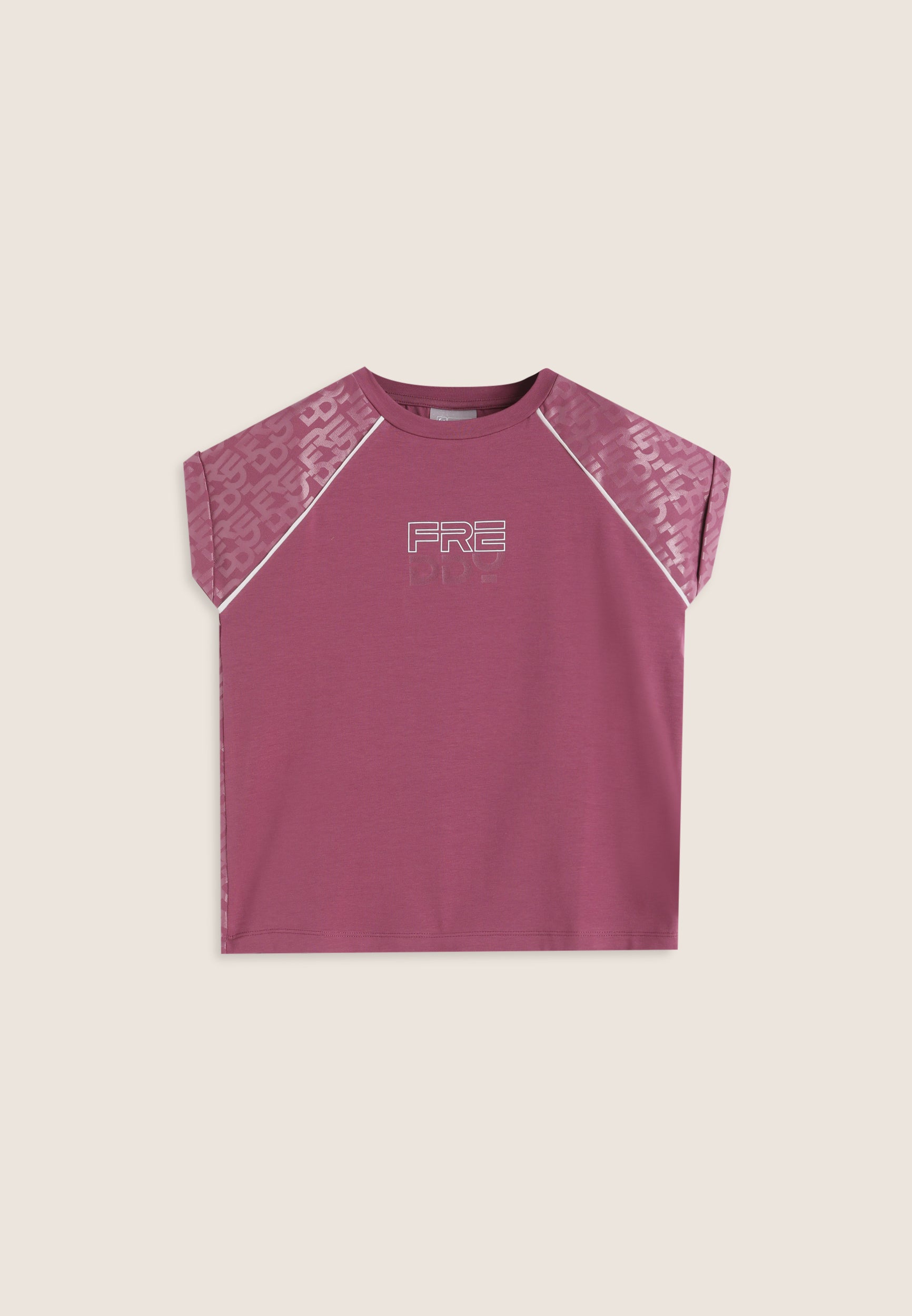 freddy-t-shirt-bambina-con-stampa-lucida-e-maniche-raglan image 4