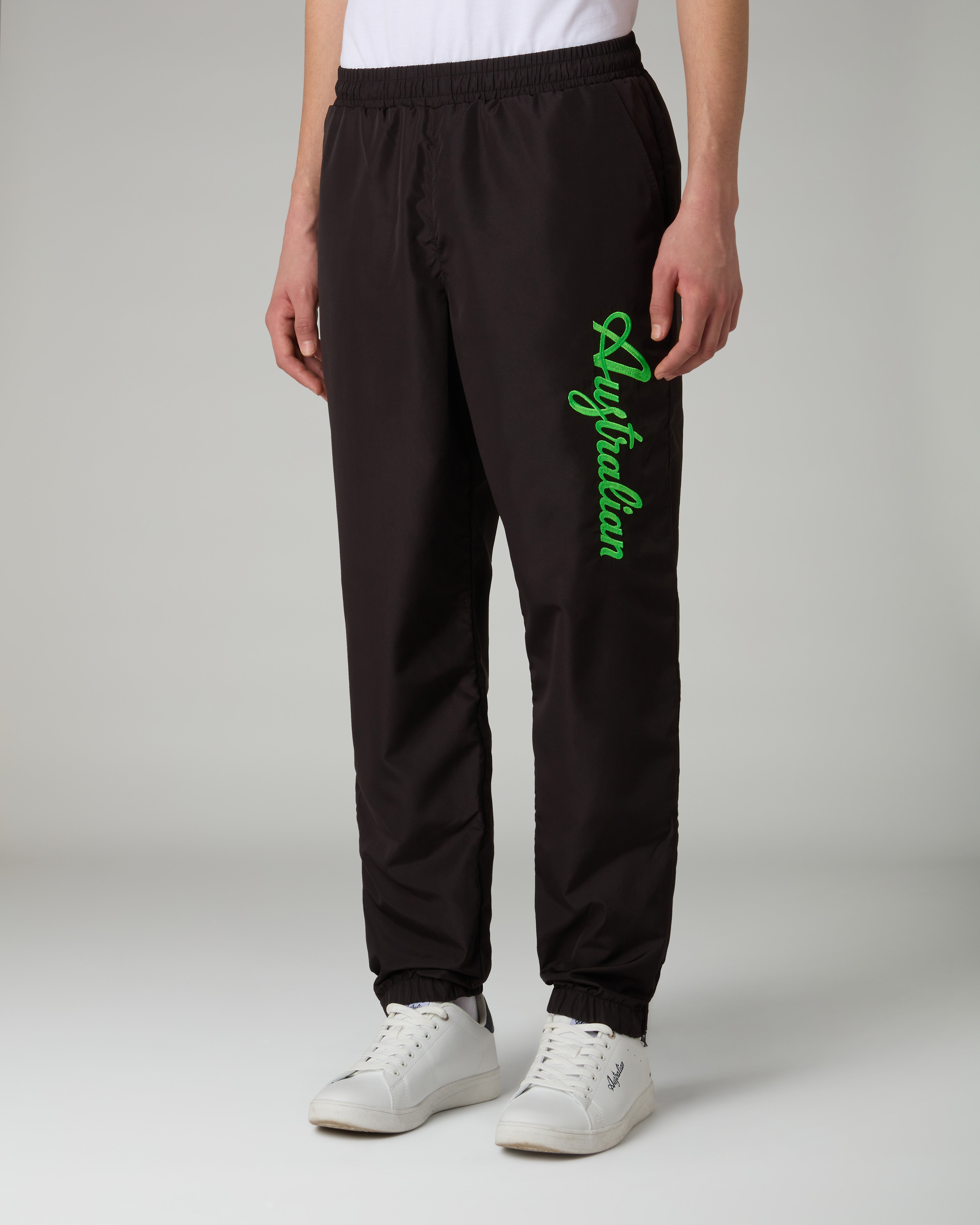 australian-logo-smash-pantalone-sportivo-nero-foderato image 1