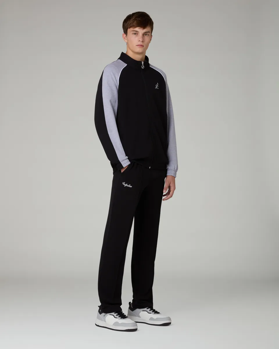 australian-posh-piquet-tracksuit-tuta-nera-garzato-con-zip image 1