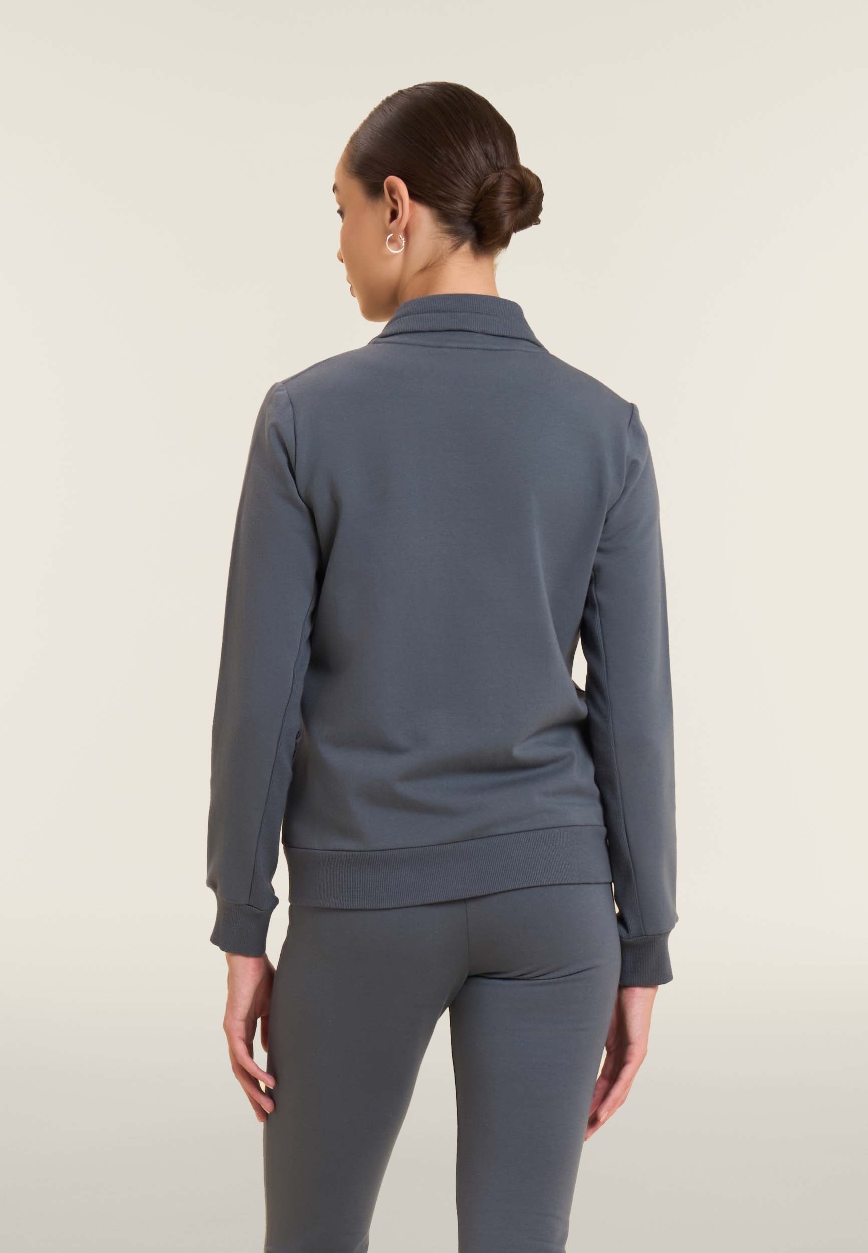 felpa-donna-freddy-full-zip-regular-fit-collo-alto-con-inserti-geometrici image 3