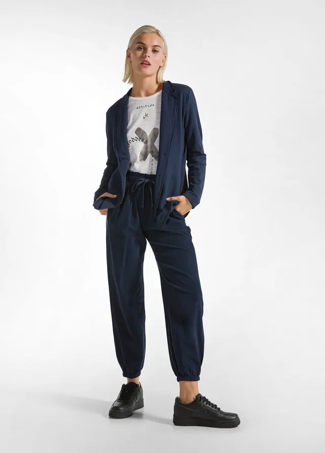 deha-t-shirt-grafica-manica-lunga-bianca-in-cotone-modal image 1