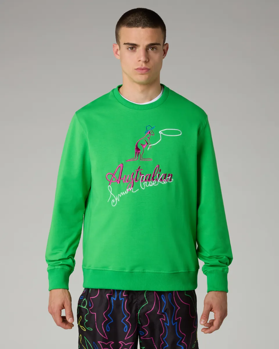 australian-cow-kangoo-crewneck-simon-cracker-x-australian-felpa-girocollo image 1