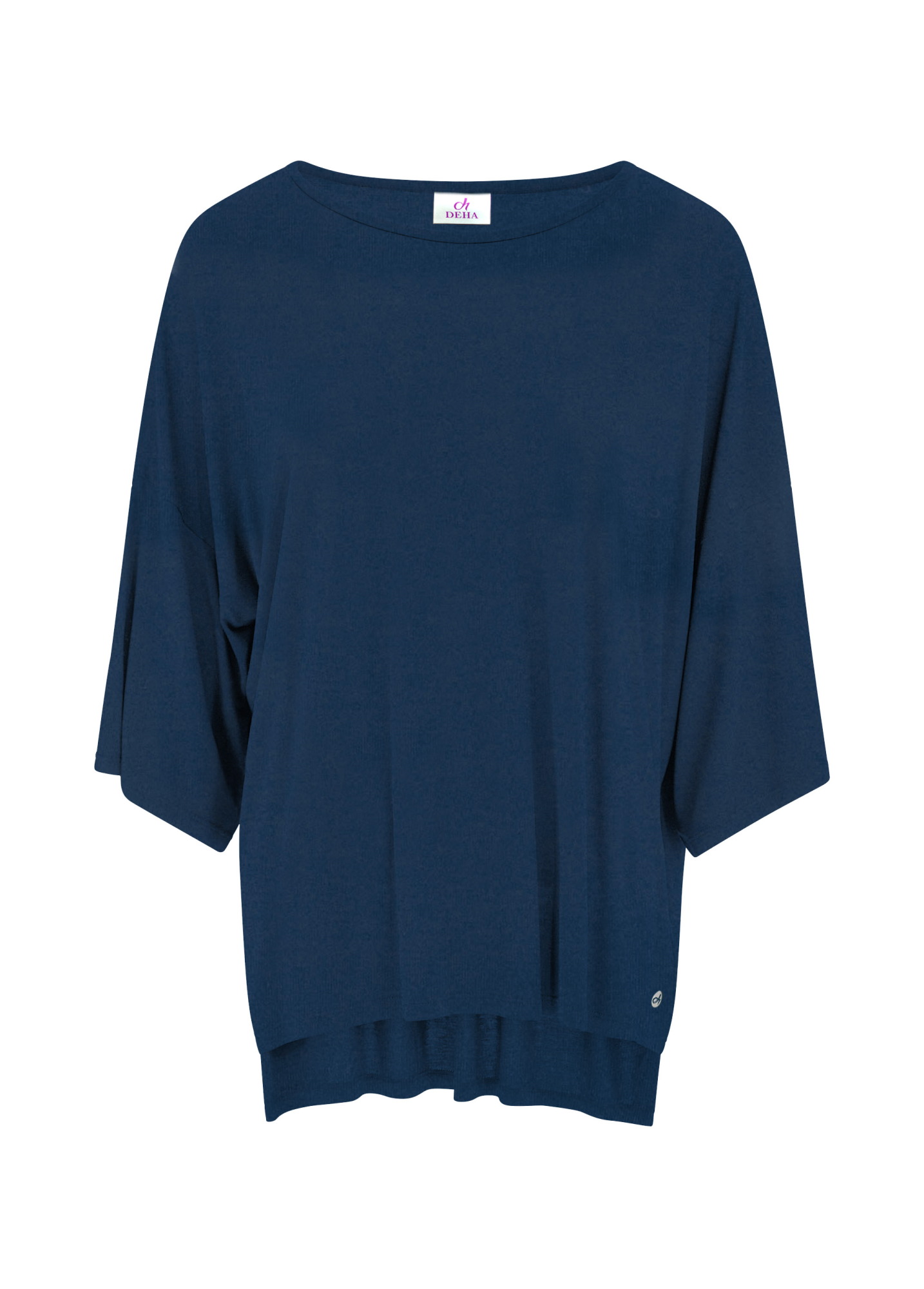 deha-t-shirt-maxi-in-viscosa-blu-ecovero image 5