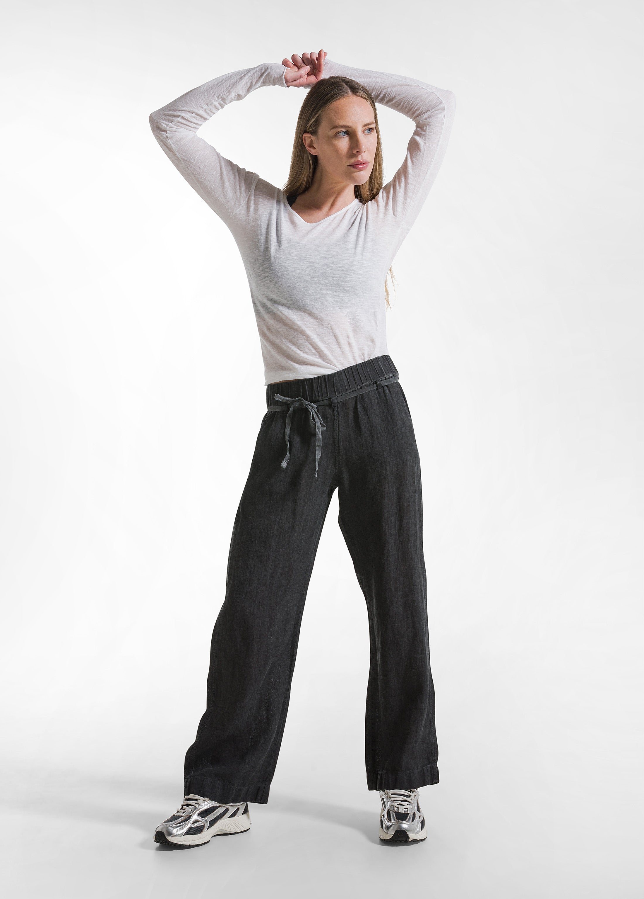 deha-d42670-t-shirt-slim-fit-in-cotone-slub-bianco image 4