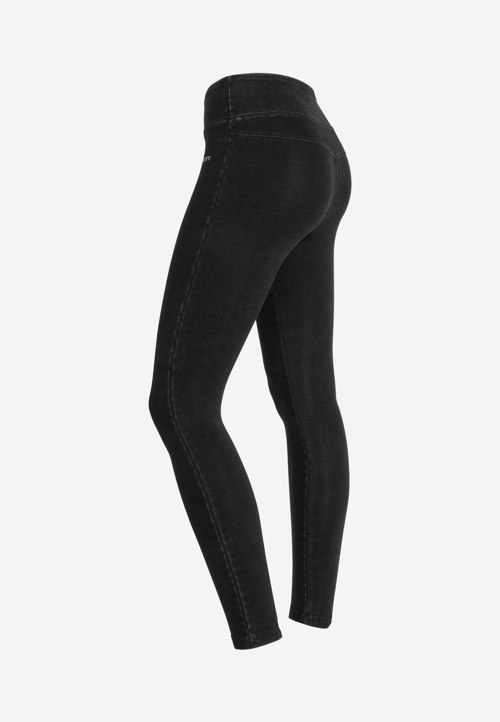 freddy-leggings-n-o-w-vita-media-jersey-effetto-denim-sostenibile image 7