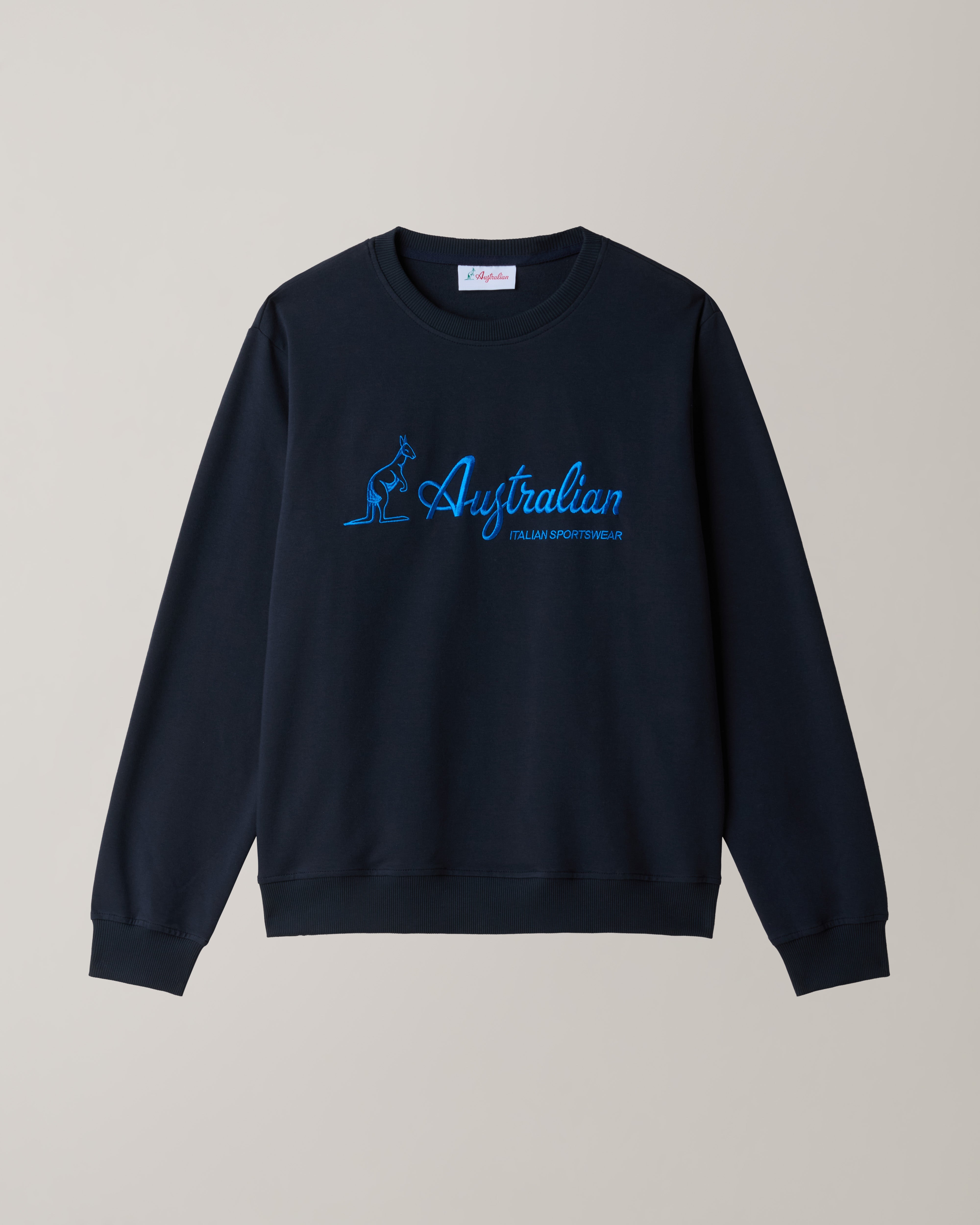 australian-statement-logo-crewneck-felpa-girocollo-blu-navy image 5
