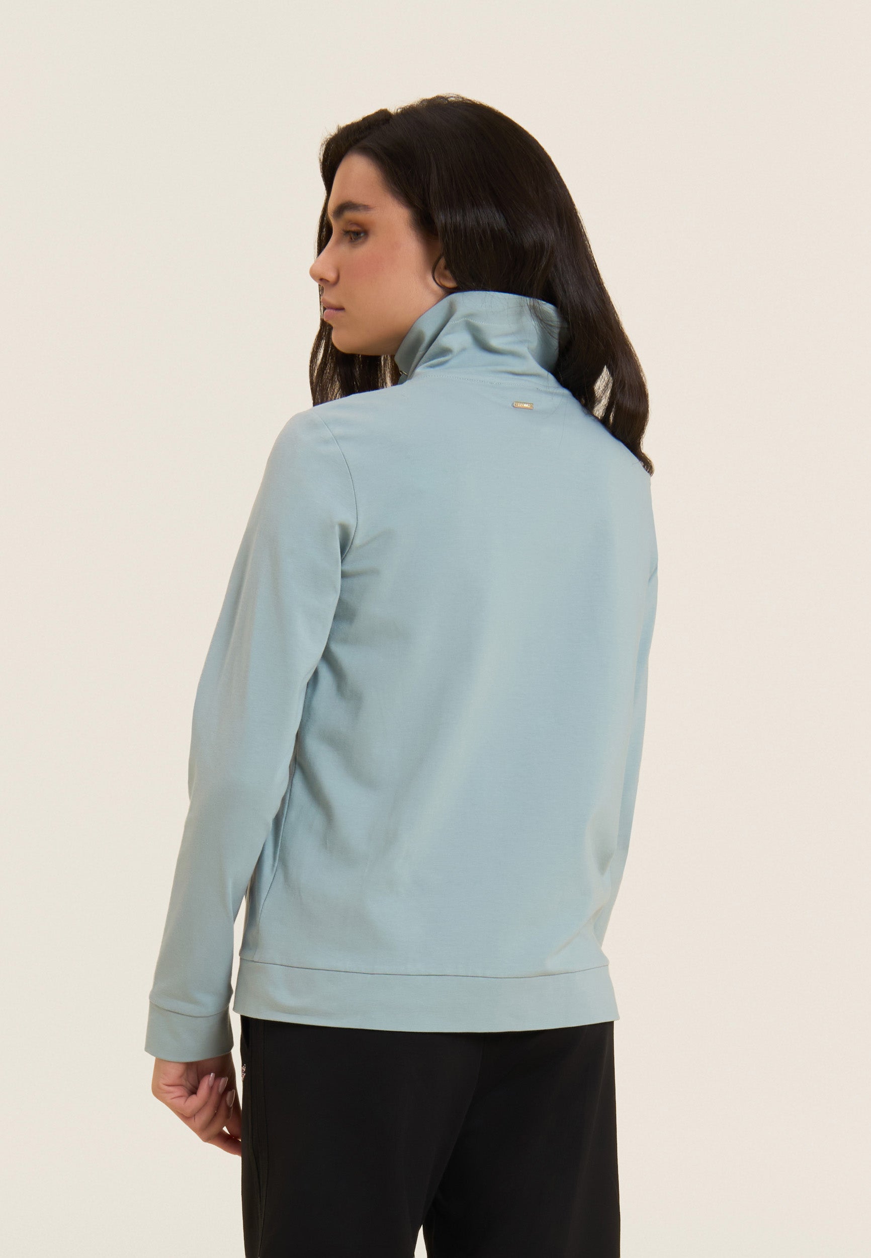 freddy-felpa-zip-donna-con-collo-alto-e-logo-con-borchie image 3