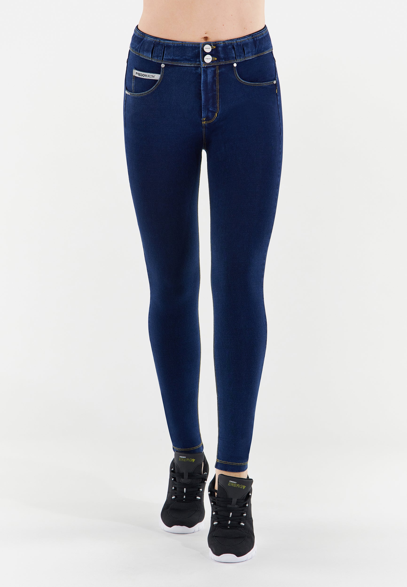 freddy-n-o-w-pants-slim-fit-effetto-denim-fondo-stretto image 6