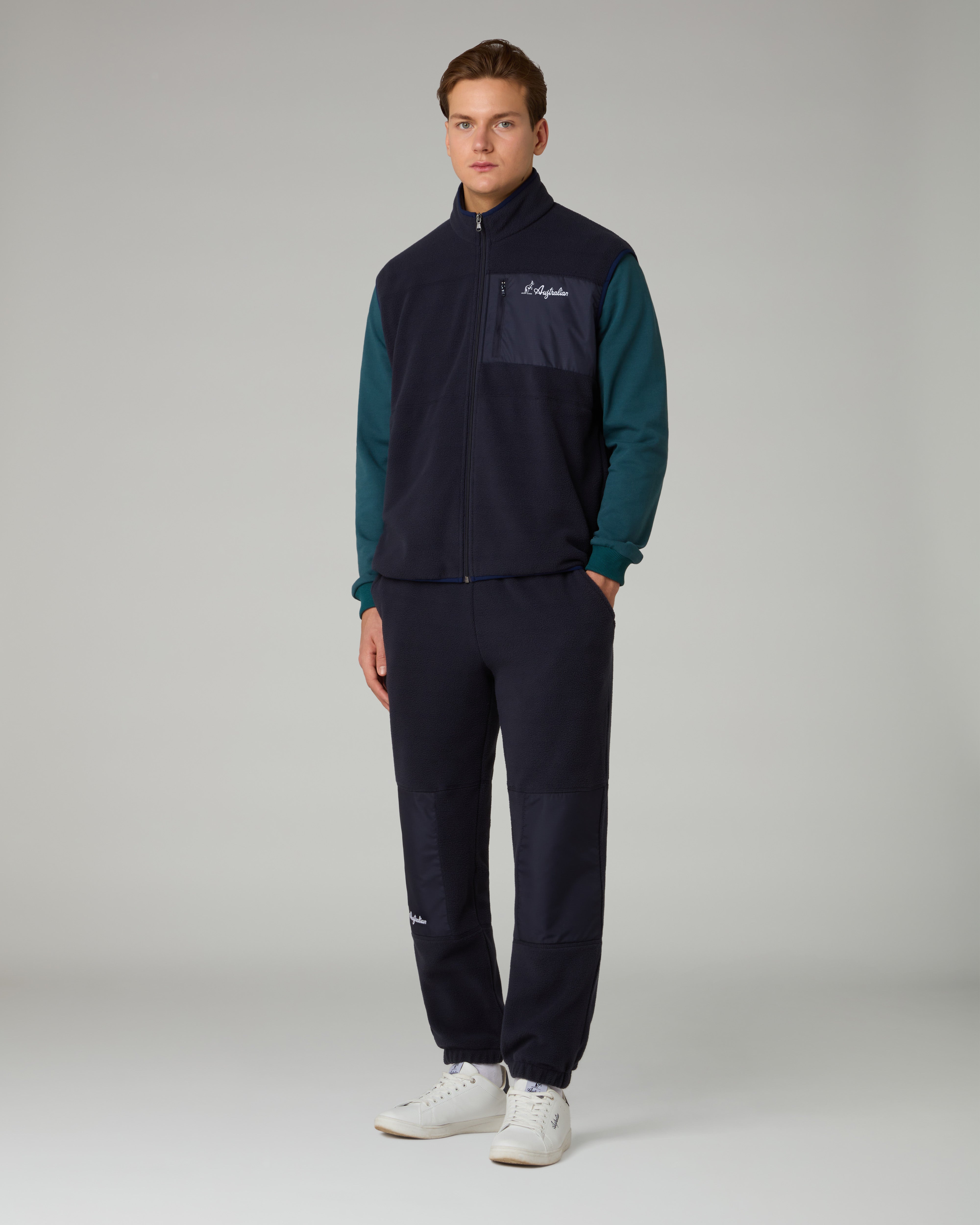 australian-color-block-gilet-pile-sm-n-icato-eclipse-blue image 2