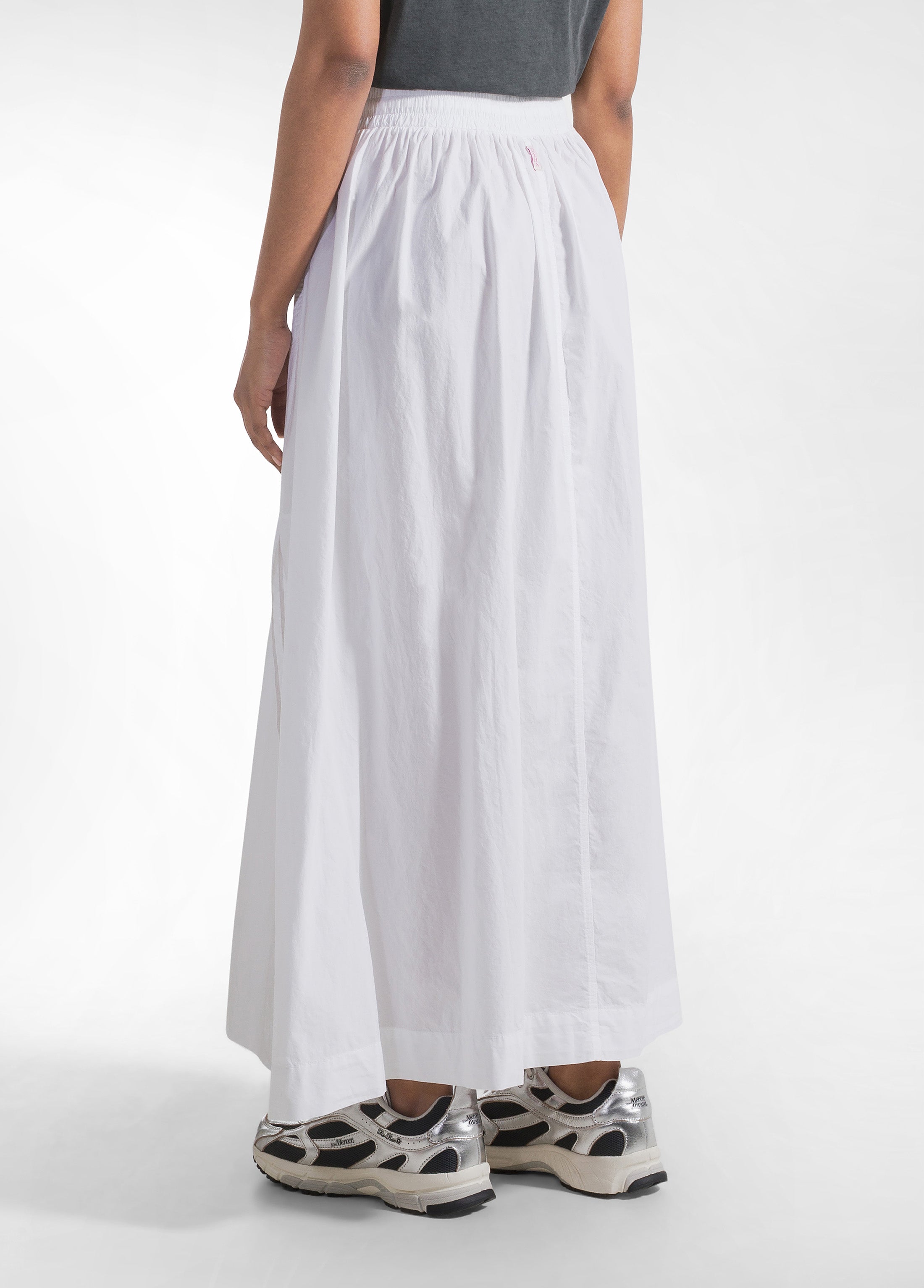 deha-d42725-gonna-maxi-in-popeline-effetto-parachute-bianco image 3