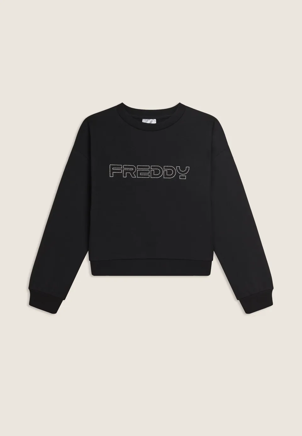 freddy-felpa-junior-girocollo-con-logo-in-strass image 1