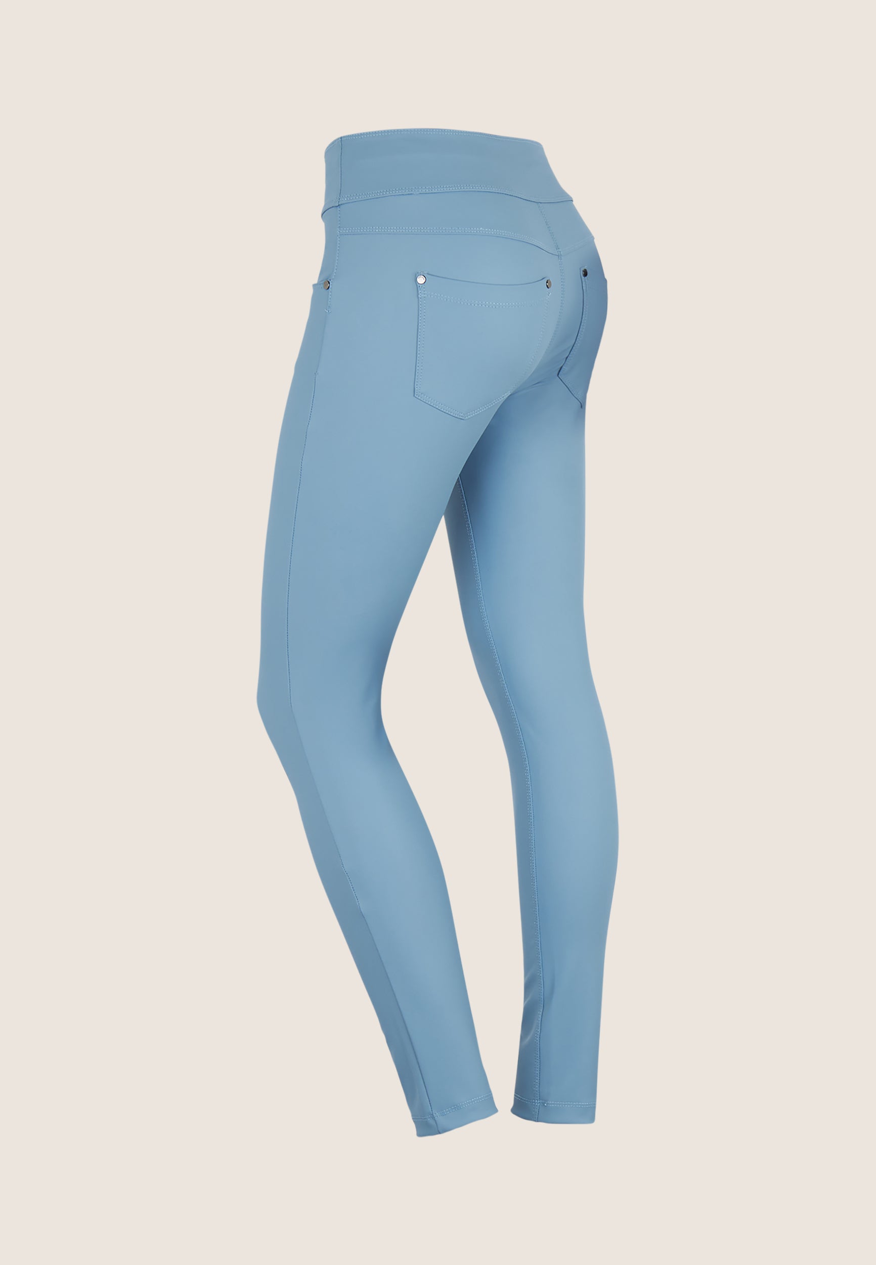 freddy-n-o-w-pantaloni-skinny-vita-media-in-similpelle-matt image 2