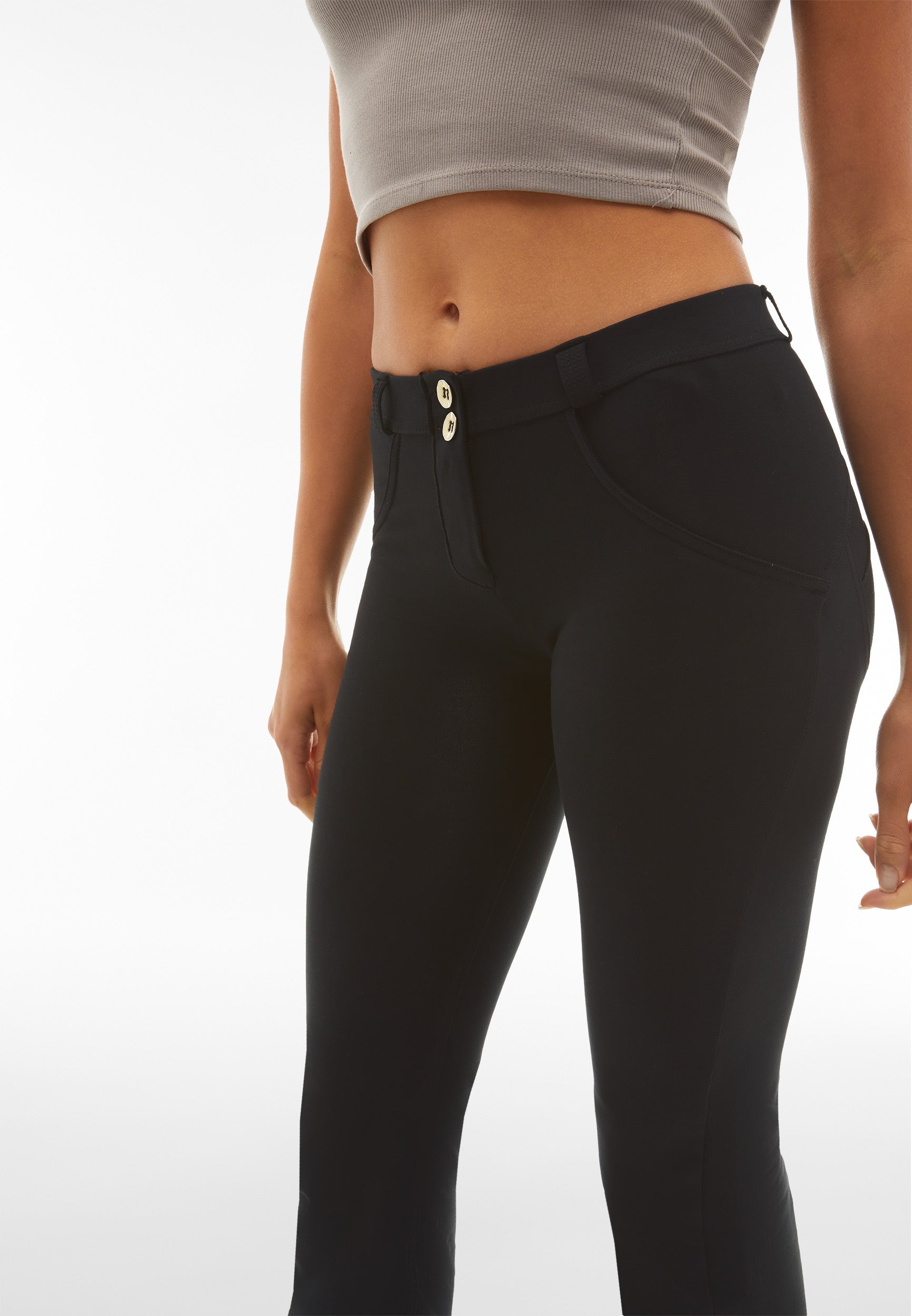 freddy-wr-up-pantaloni-push-up-vita-regular-fondo-flare-in-cotone image 4