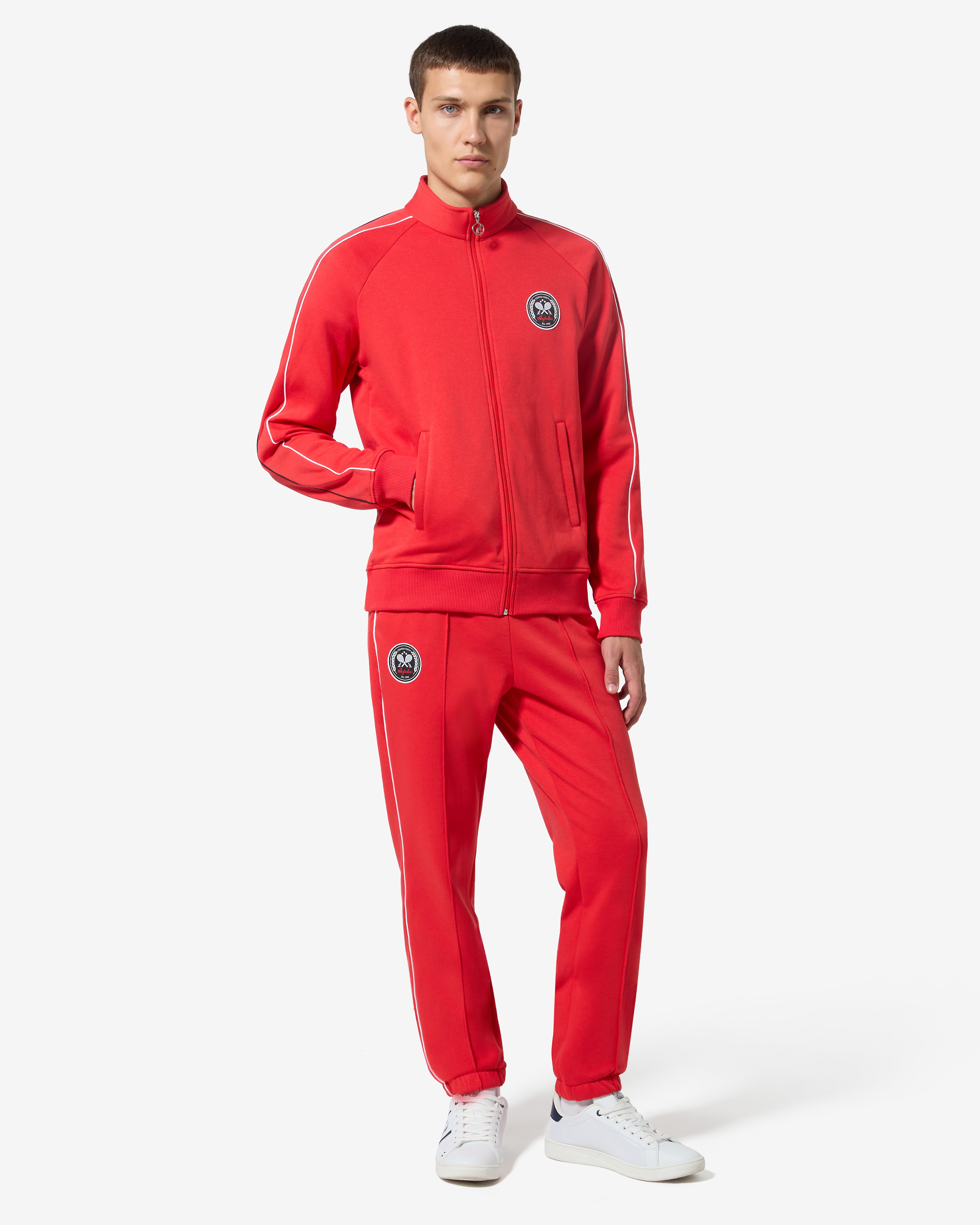 australian-tennis-crew-track-pant-pantalone-tuta-invernale-rosso-vivo-made-in-it image 2