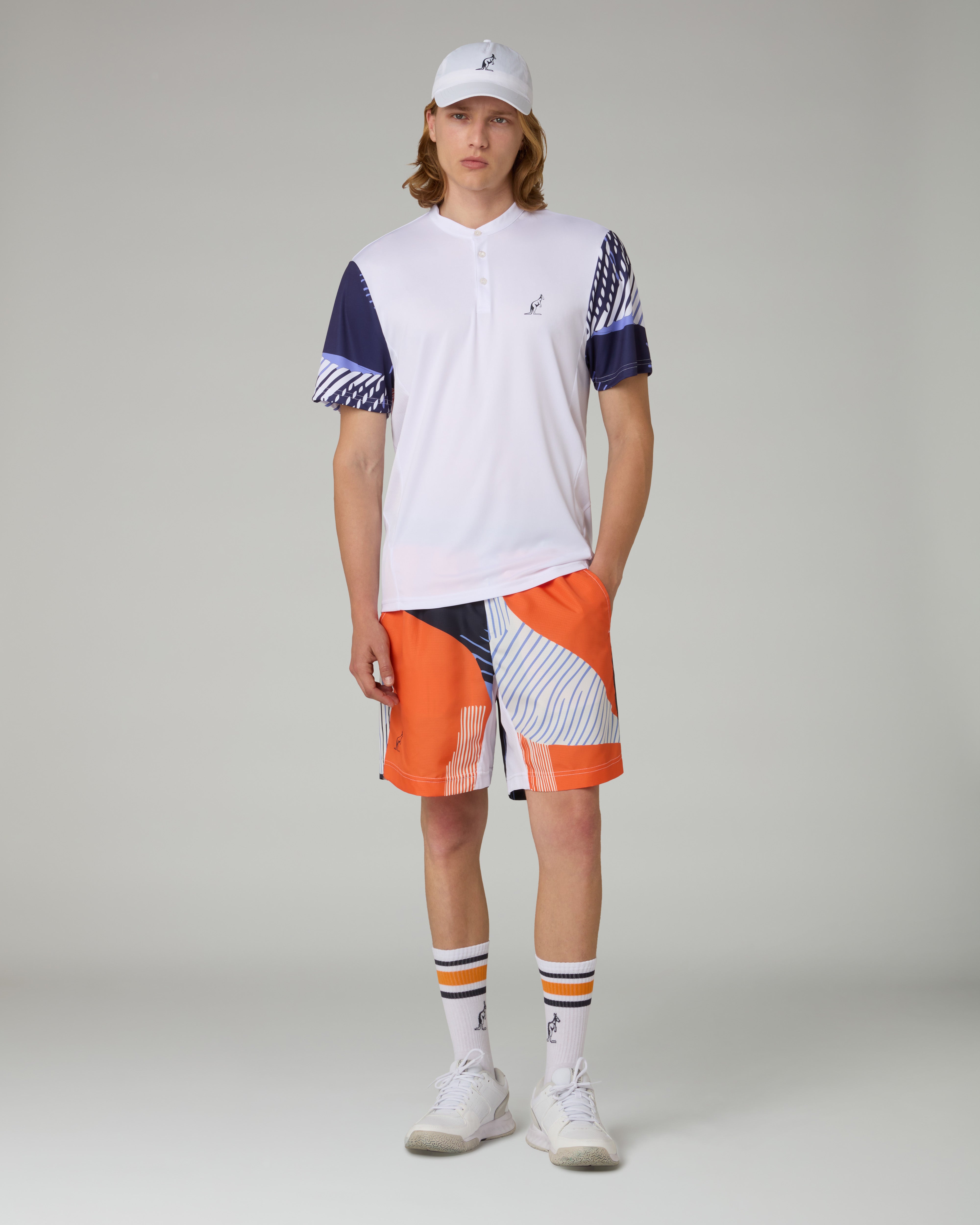 australian-absinth-printed-short-short-tennis-arancio-acceso-45-cm image 2